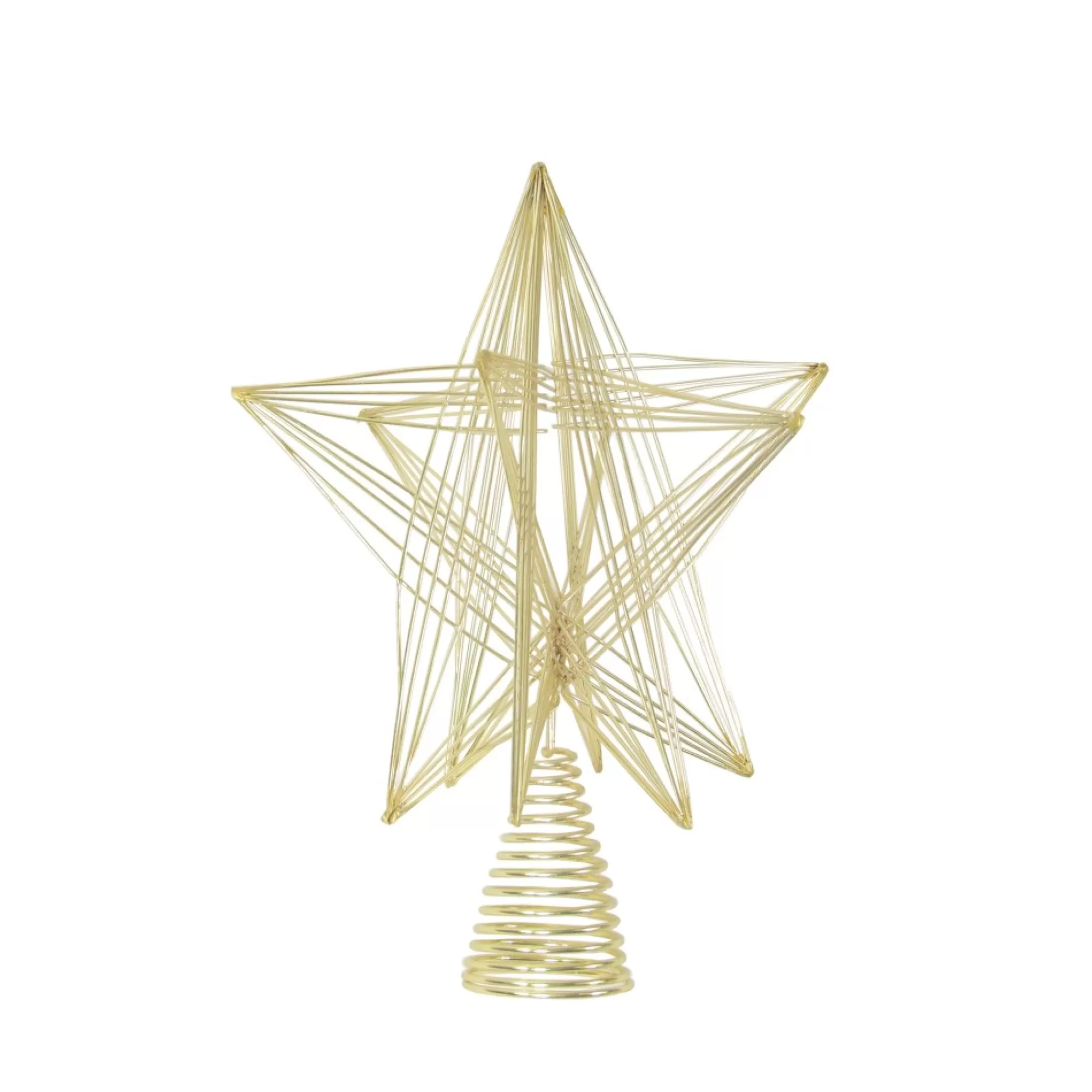 Shop 10" Gold 3D Geometric Star Christmas Tree Topper Stars