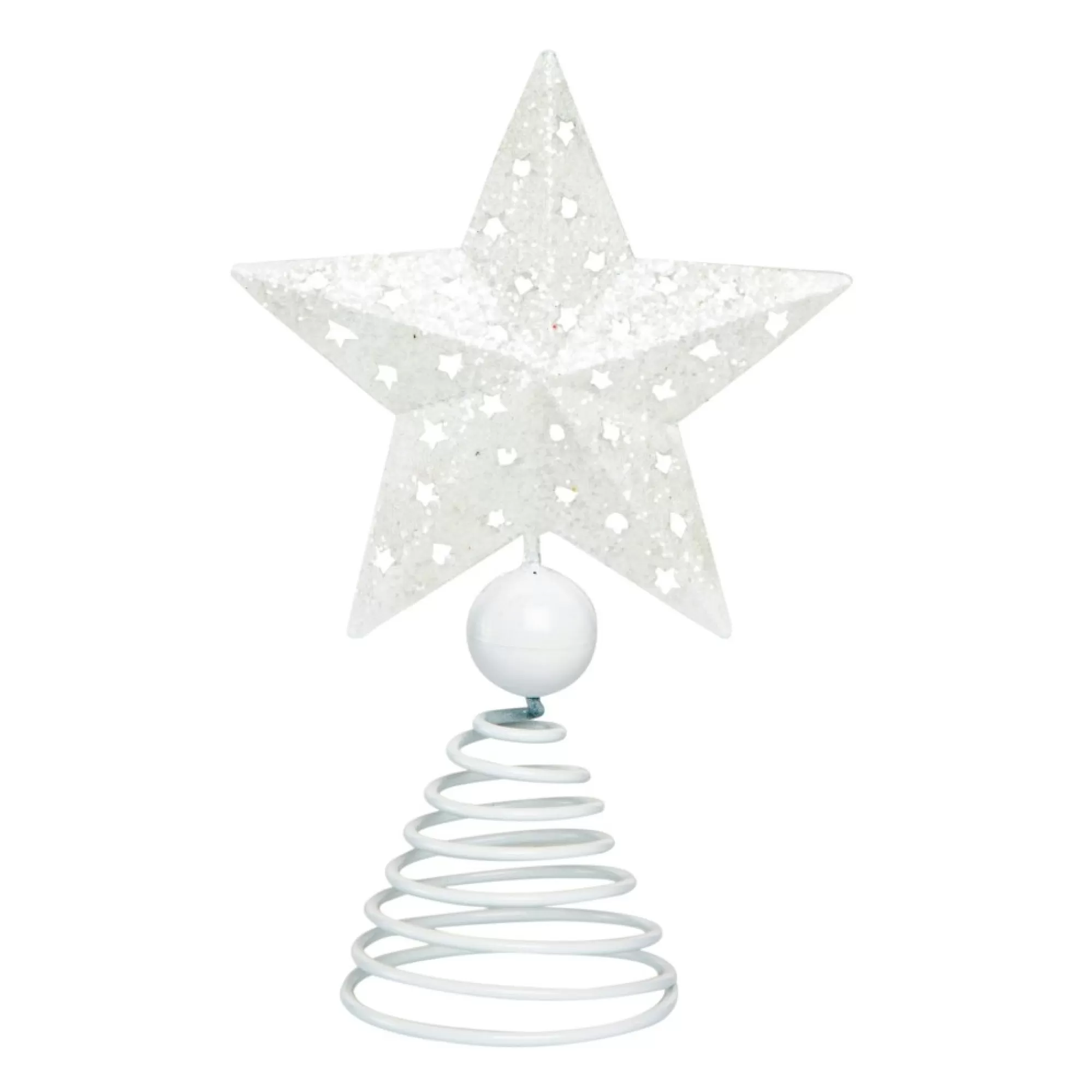 Discount 10" White Die Cut Star Christmas Tree Topper, Unlit Stars