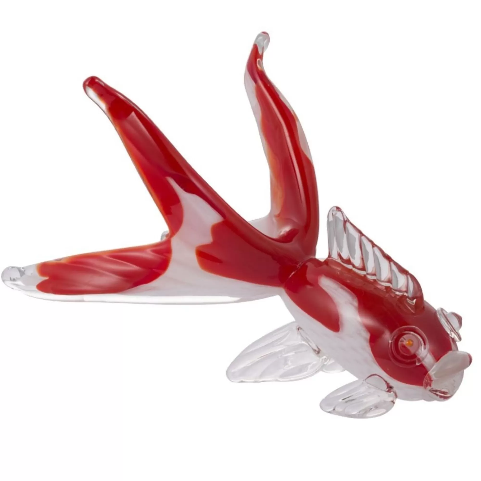 Sale 11.25" Red And White Flutter Fish Accent Real Tree Stands