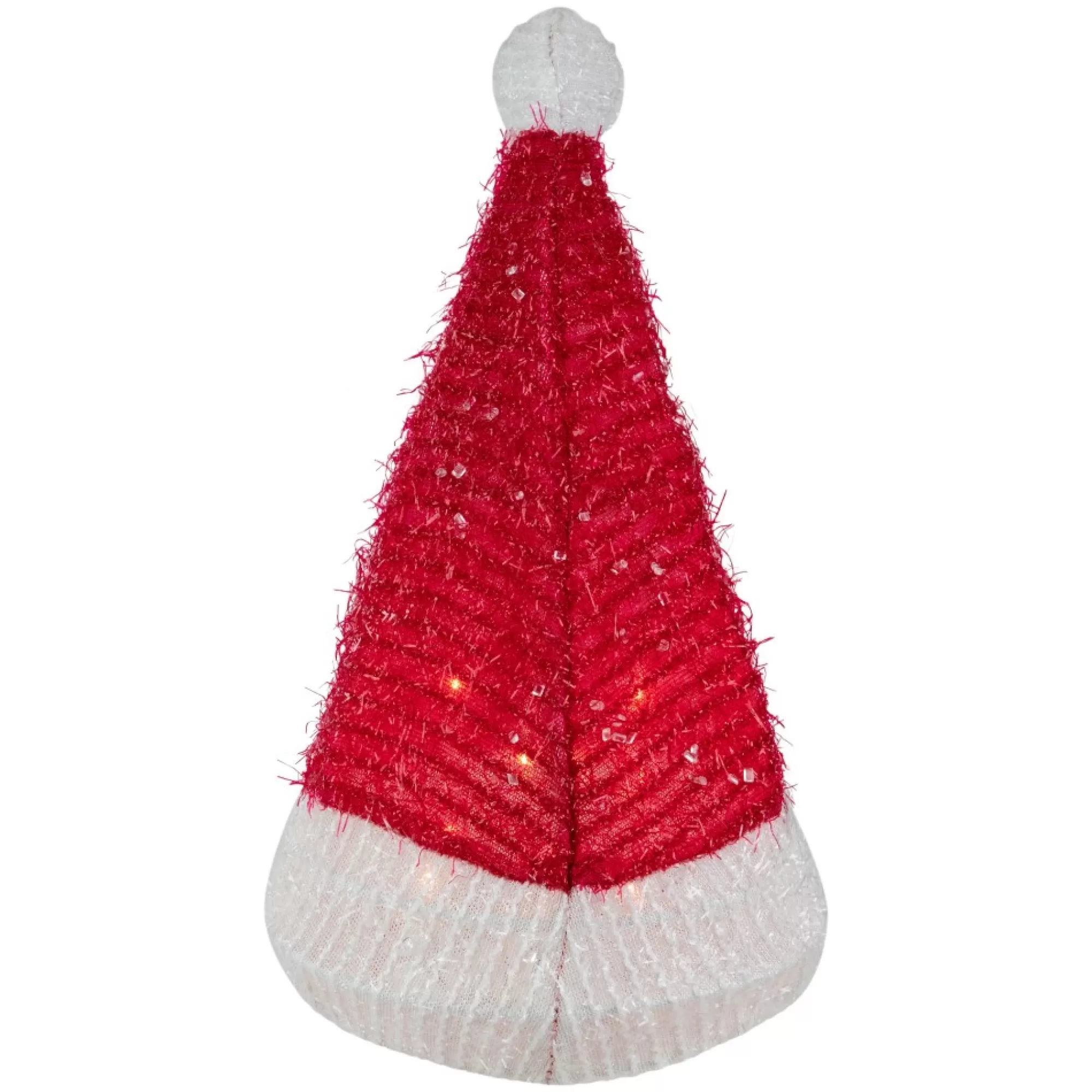 Cheap 12.25" Lighted Santa Hat Christmas Tree Topper, Clear Lights Stars