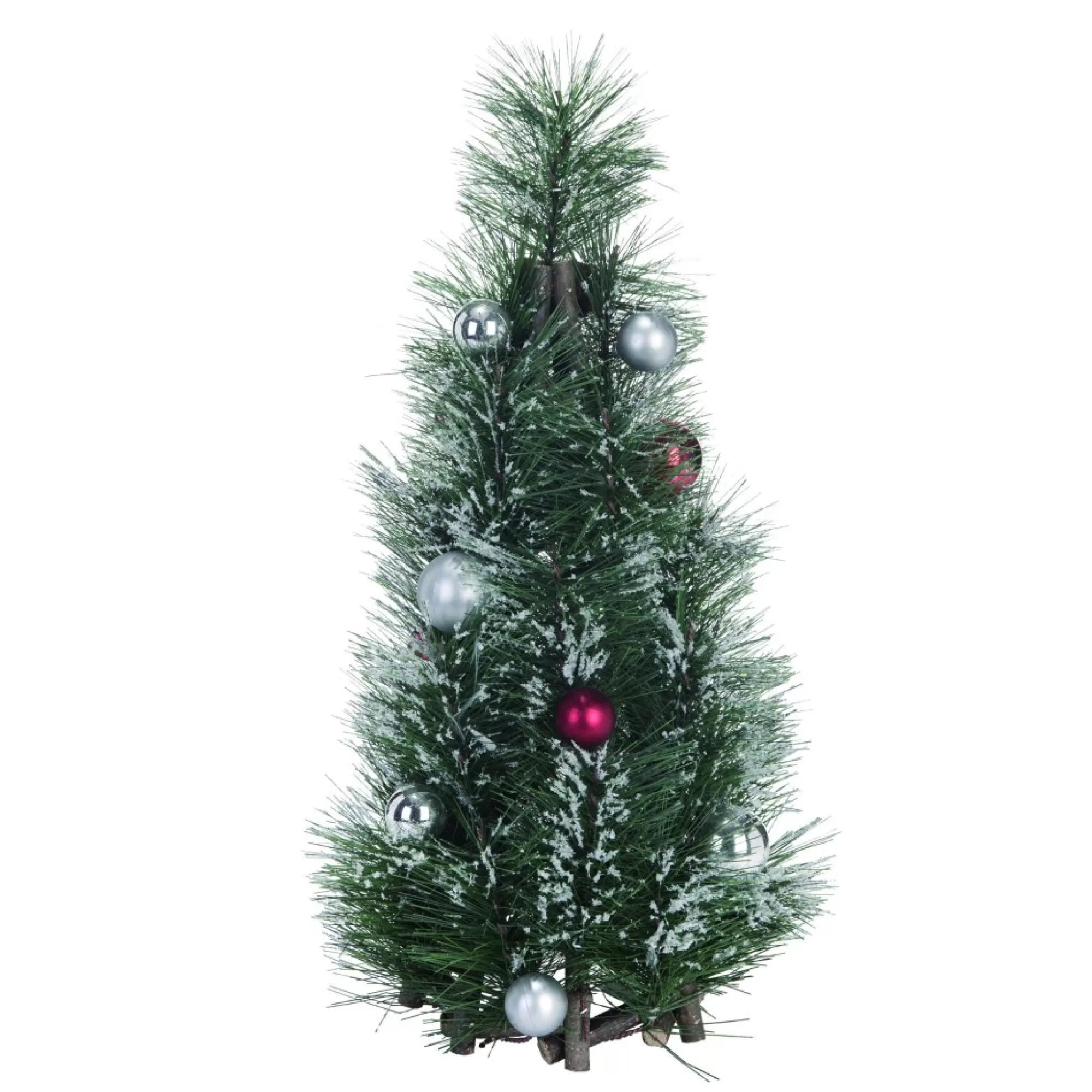 Cheap 1.25' Green Christmas Frosted Tree With Orns - Unlit Unlit