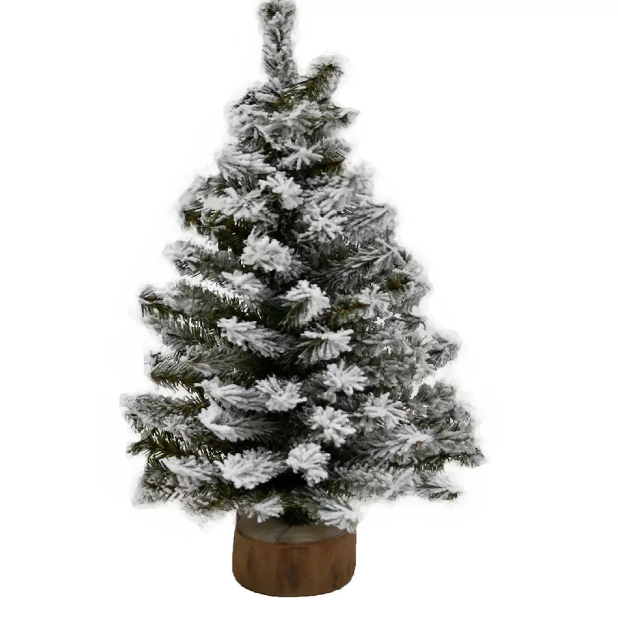 Shop 12" Miniature Flocked Canadian Pine Artificial Christmas Tree, Unlit Unlit