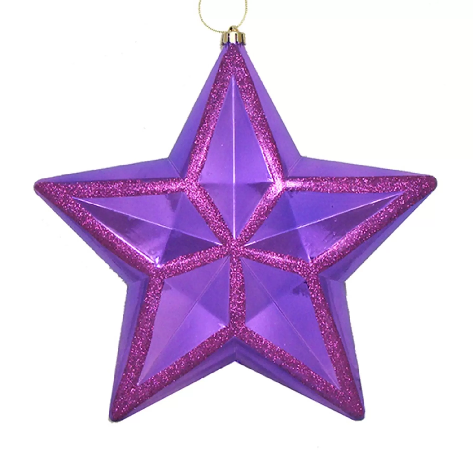 New 12" Purple Shatterproof 2-Finish Star Christmas Ornament Stars