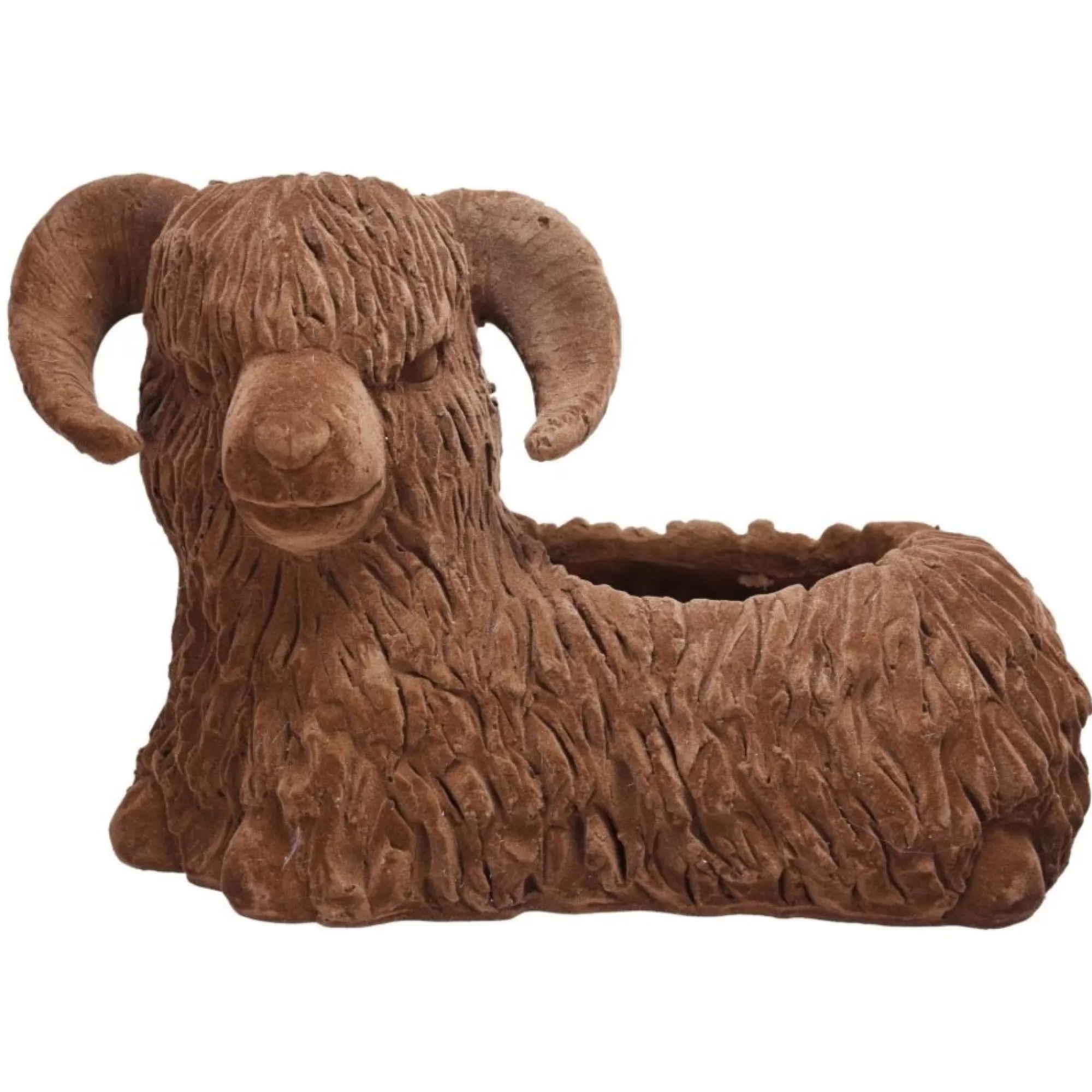 Best Sale 13.75" Brown Lory Sheep Accent Dish Real Tree Stands