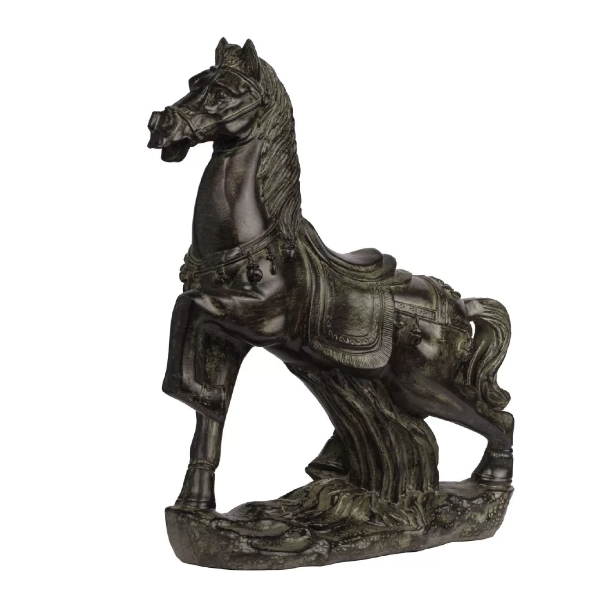 Online 13" Bronze Antique Regal Pose Horse Figurine Statue Finials