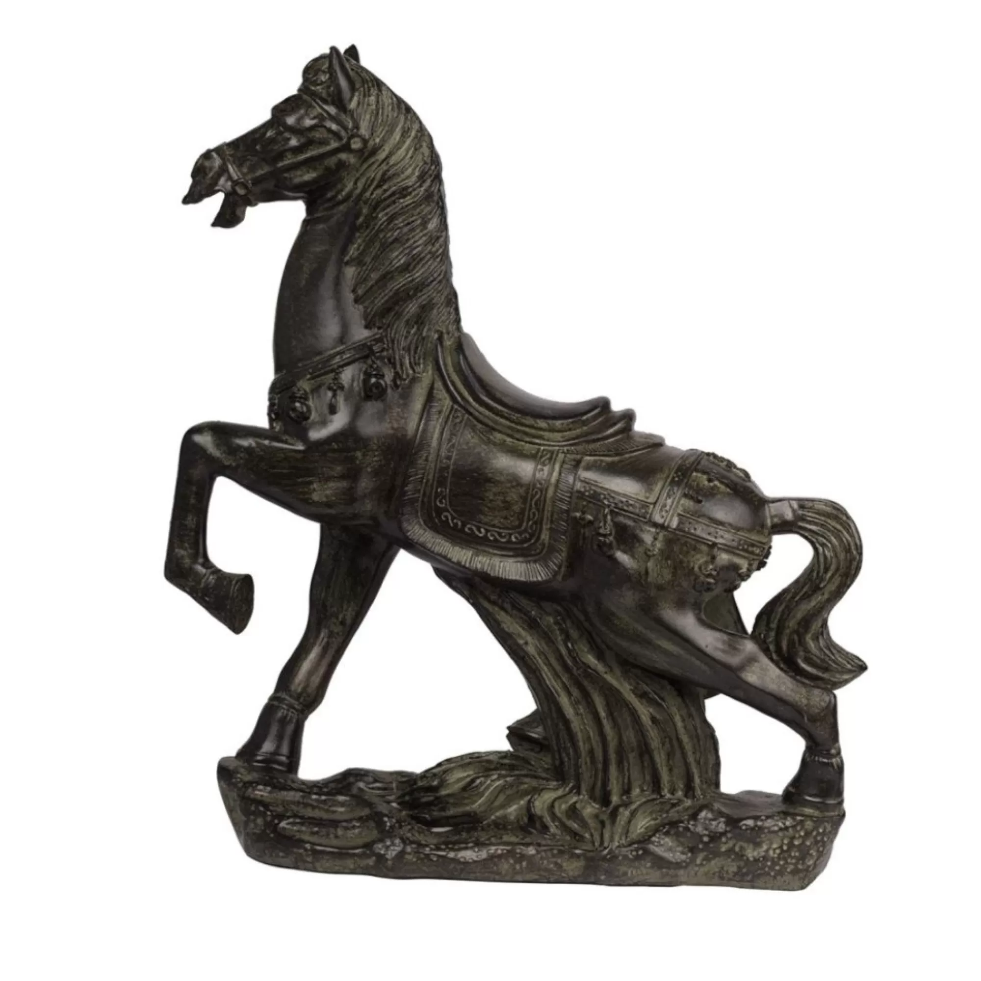 Online 13" Bronze Antique Regal Pose Horse Figurine Statue Finials