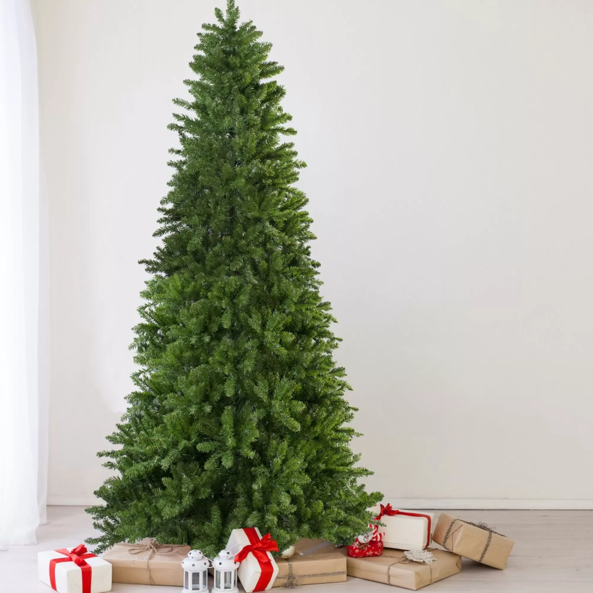 Hot 14' Slim Eastern Pine Artificial Christmas Tree - Unlit Unlit