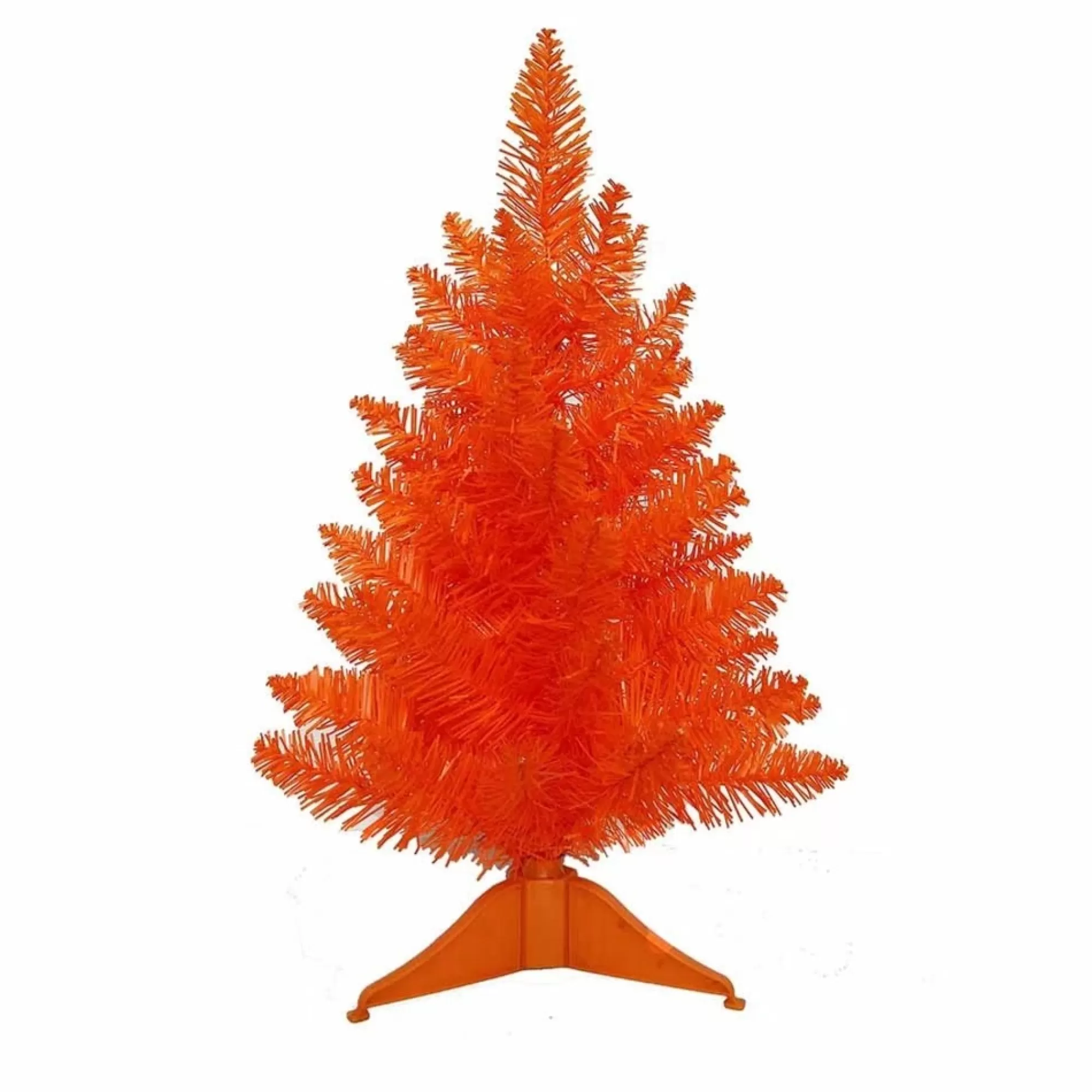 Sale 1.5' Orange Mini Artificial Christmas Tree, Unlit Unlit