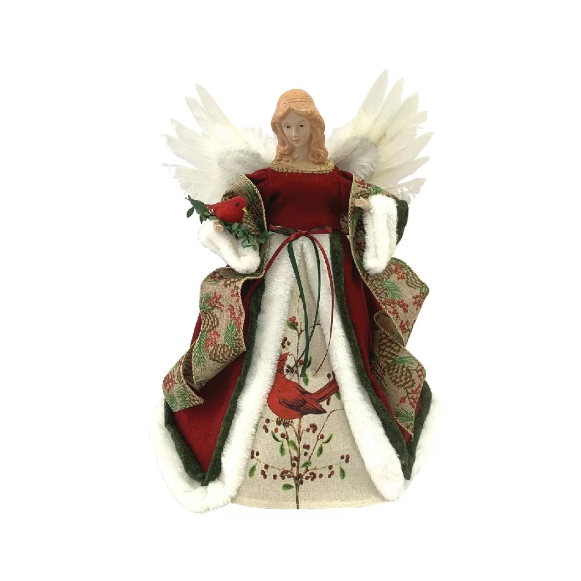 Shop 16" Cardinal Angel Christmas Tree Topper, Unlit Angels