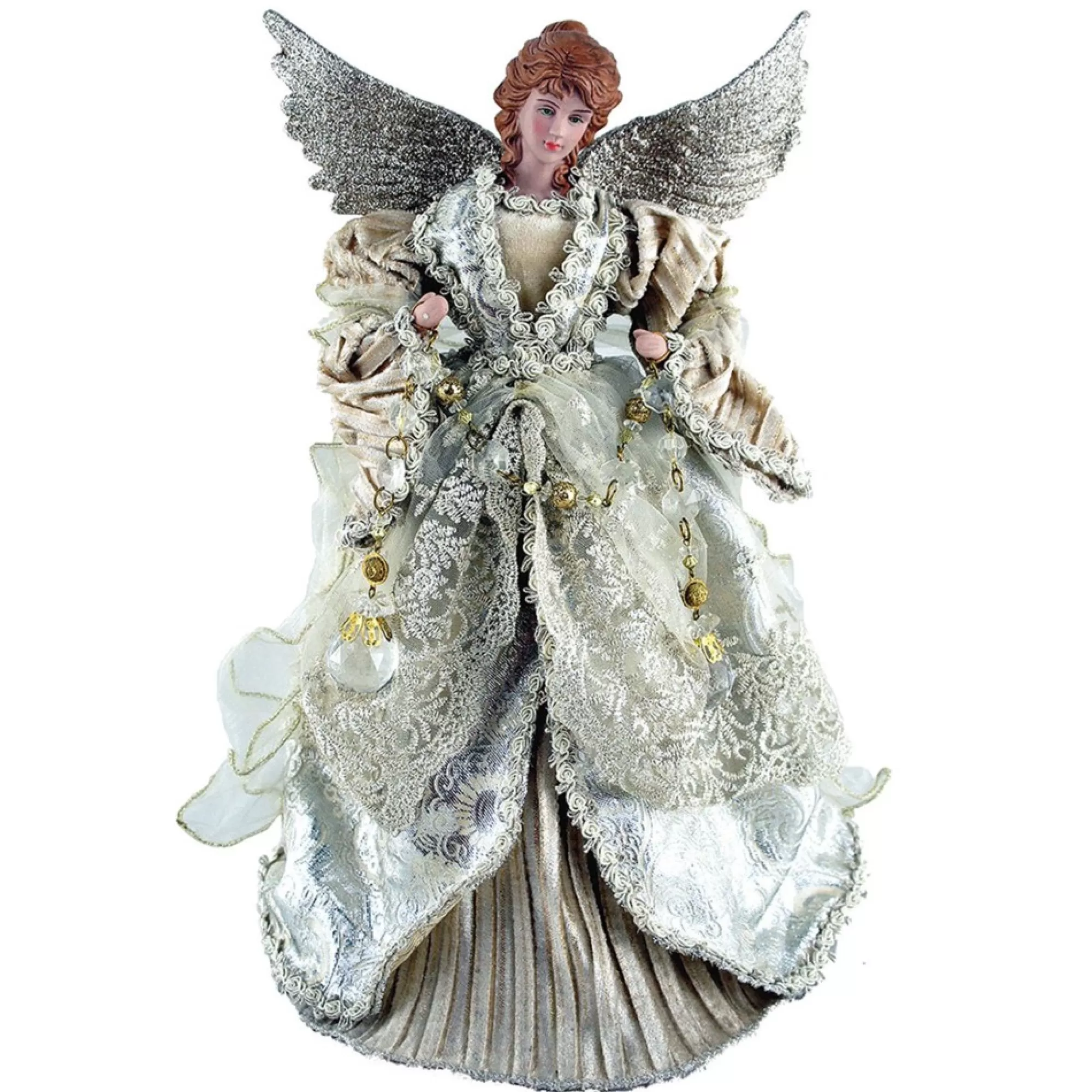 Store 16" Gilded Angel Christmas Tree Topper, Unlit Angels