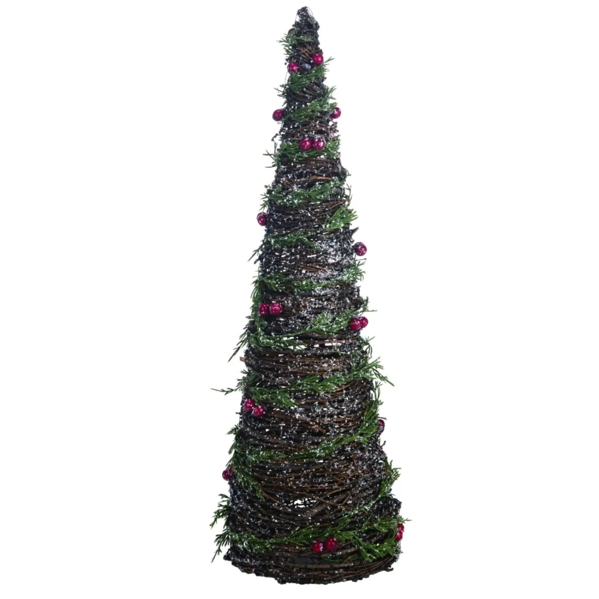 Cheap 1.75' Brown Pinecone Christmas Twig Sparkling Berry Tree - Unlit Unlit