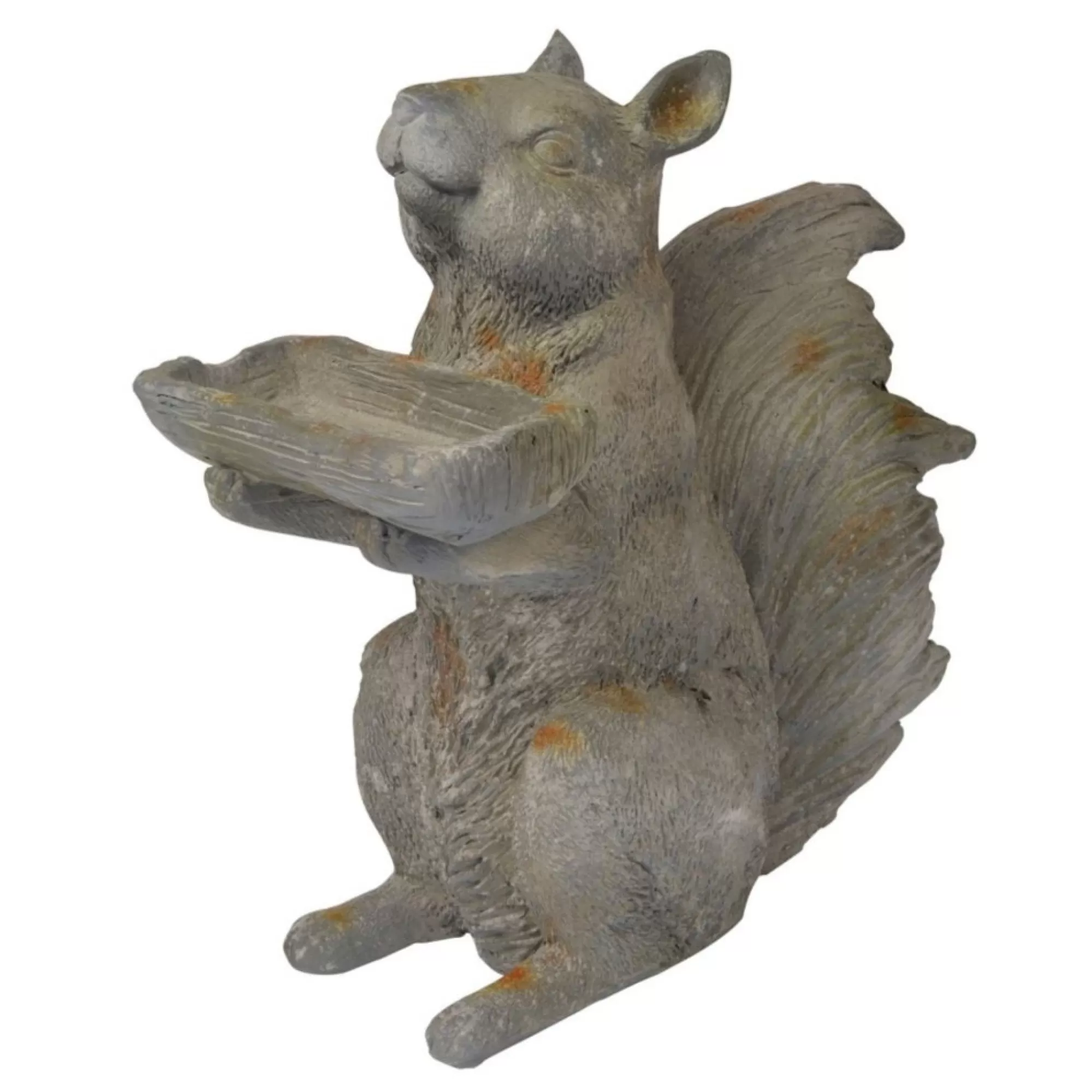 Store 18.5" Gray Woodlands Squirrel Outdoor Accent Real Tree Stands