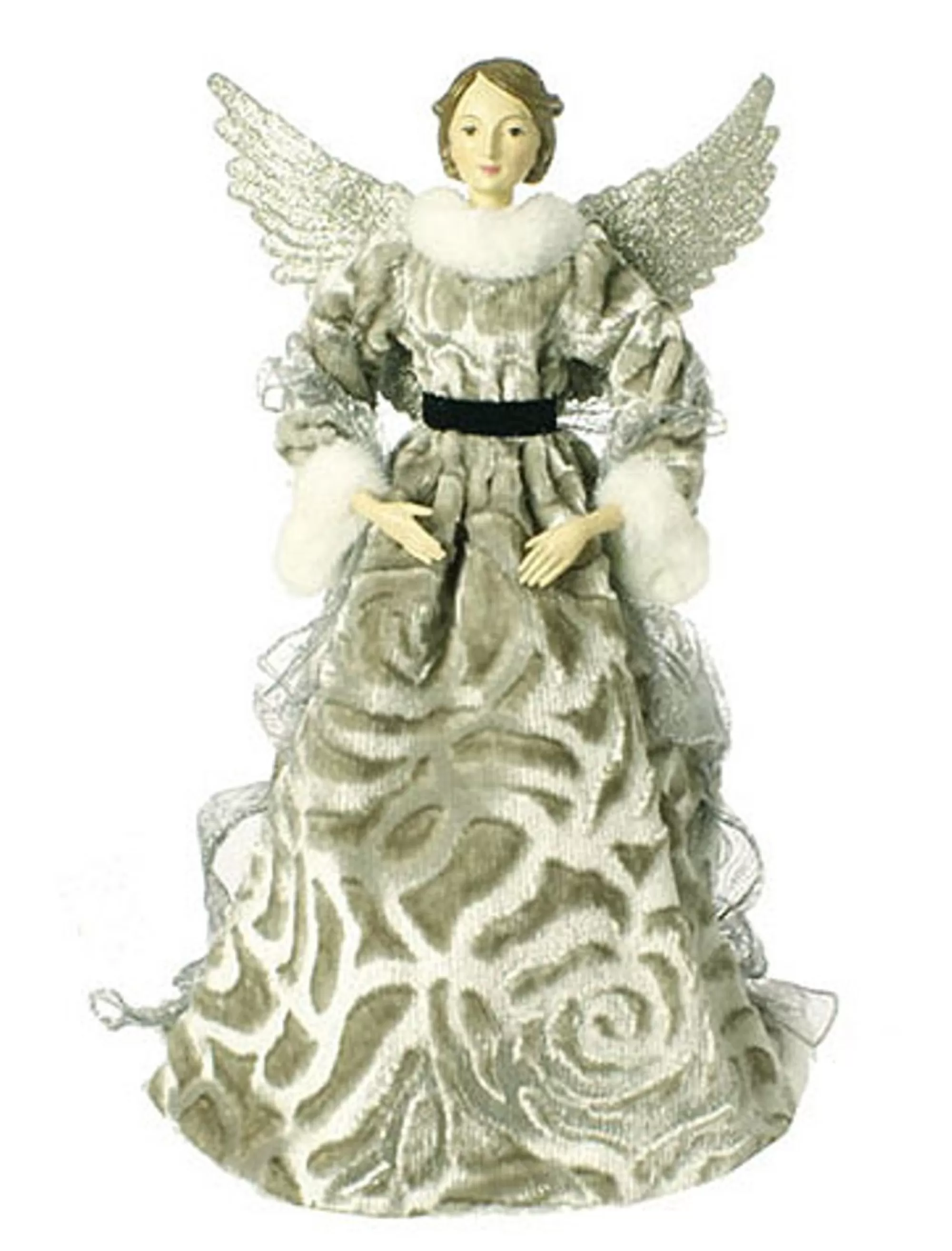 Discount 19" Olive Green Glittered Angel Christmas Tree Topper Angels