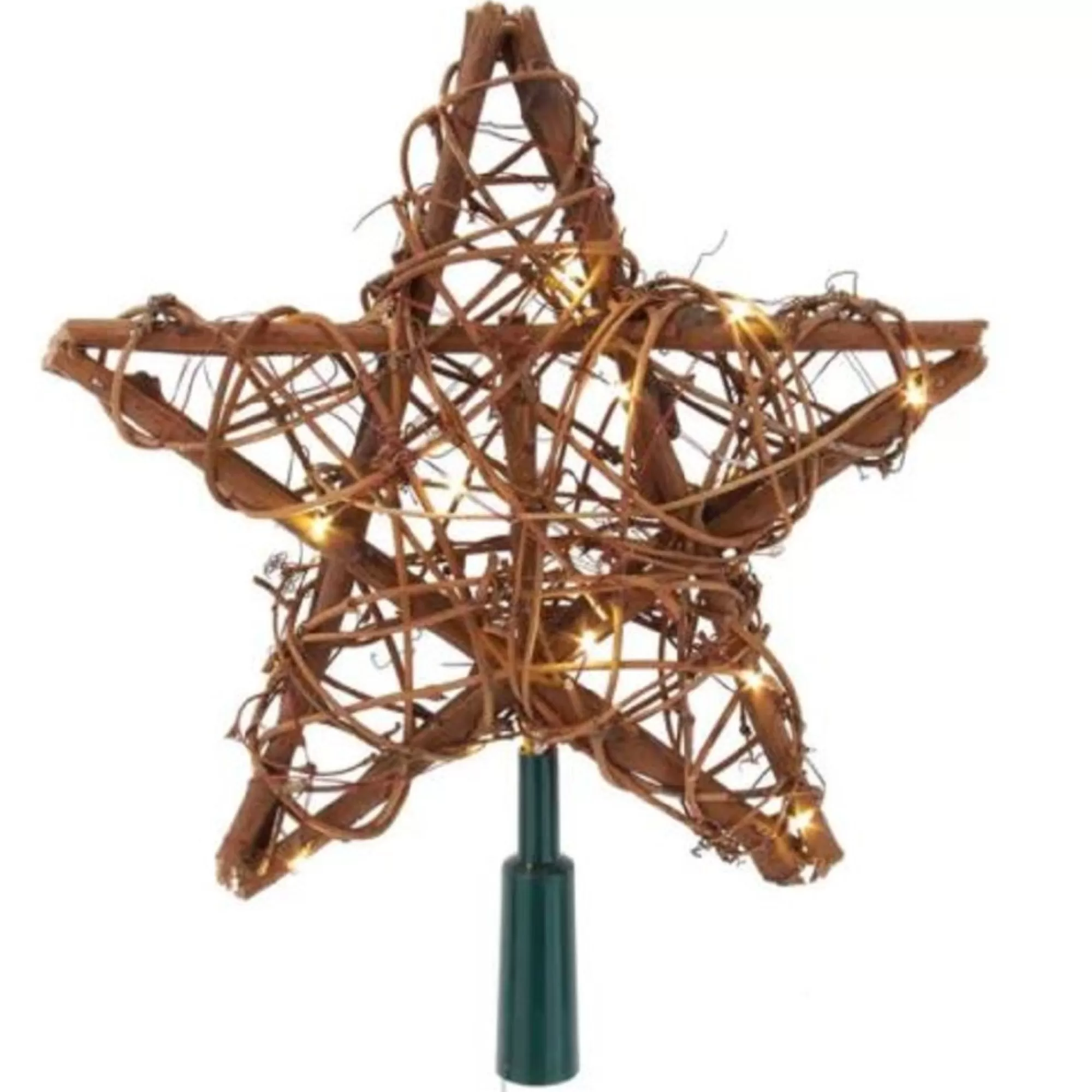 Sale 20 Fairy Light Natural Rattan Star Christmas Tree Topper Finials