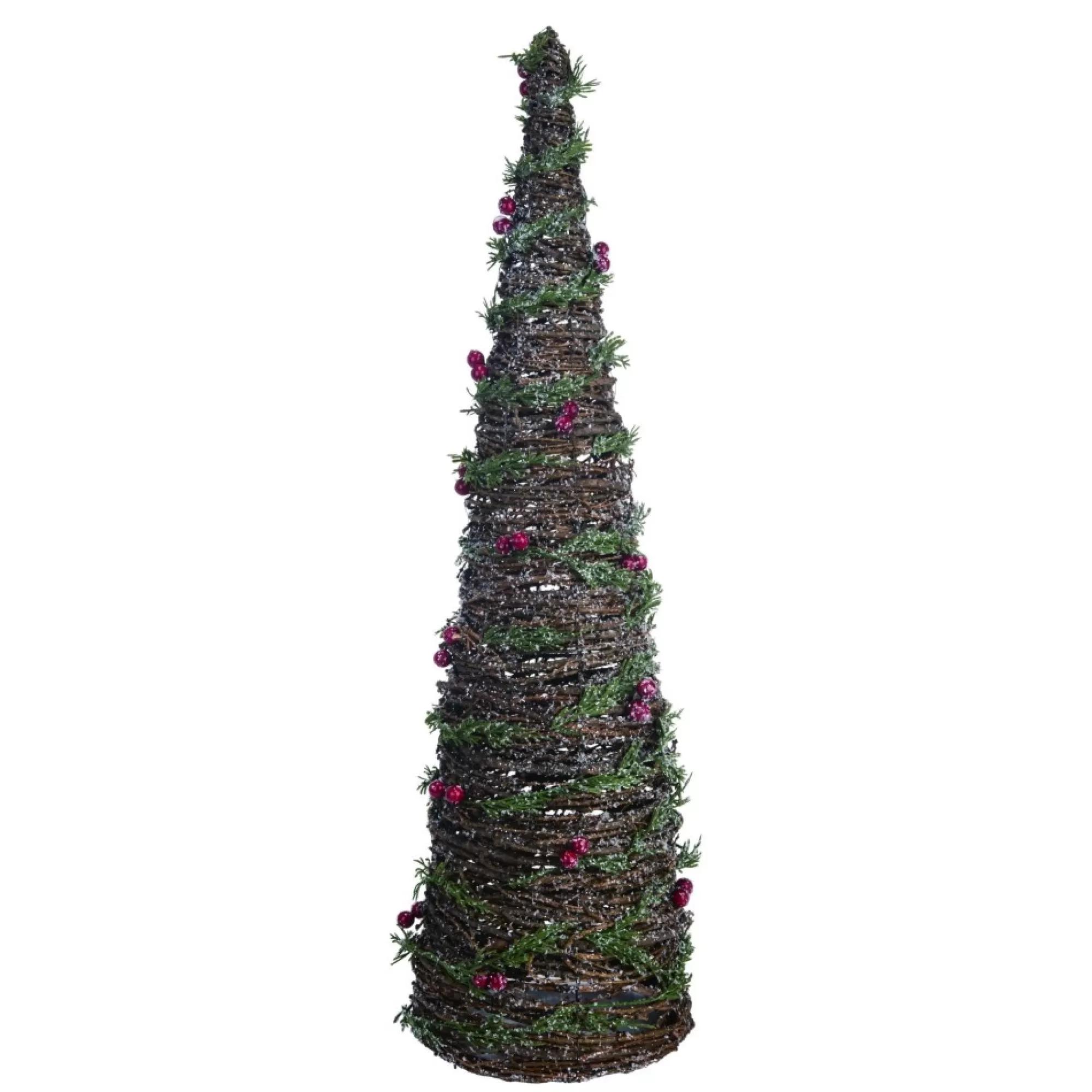 New 2.25' Brown Christmas Floral Sparkling Berry Tree - Unlit Unlit