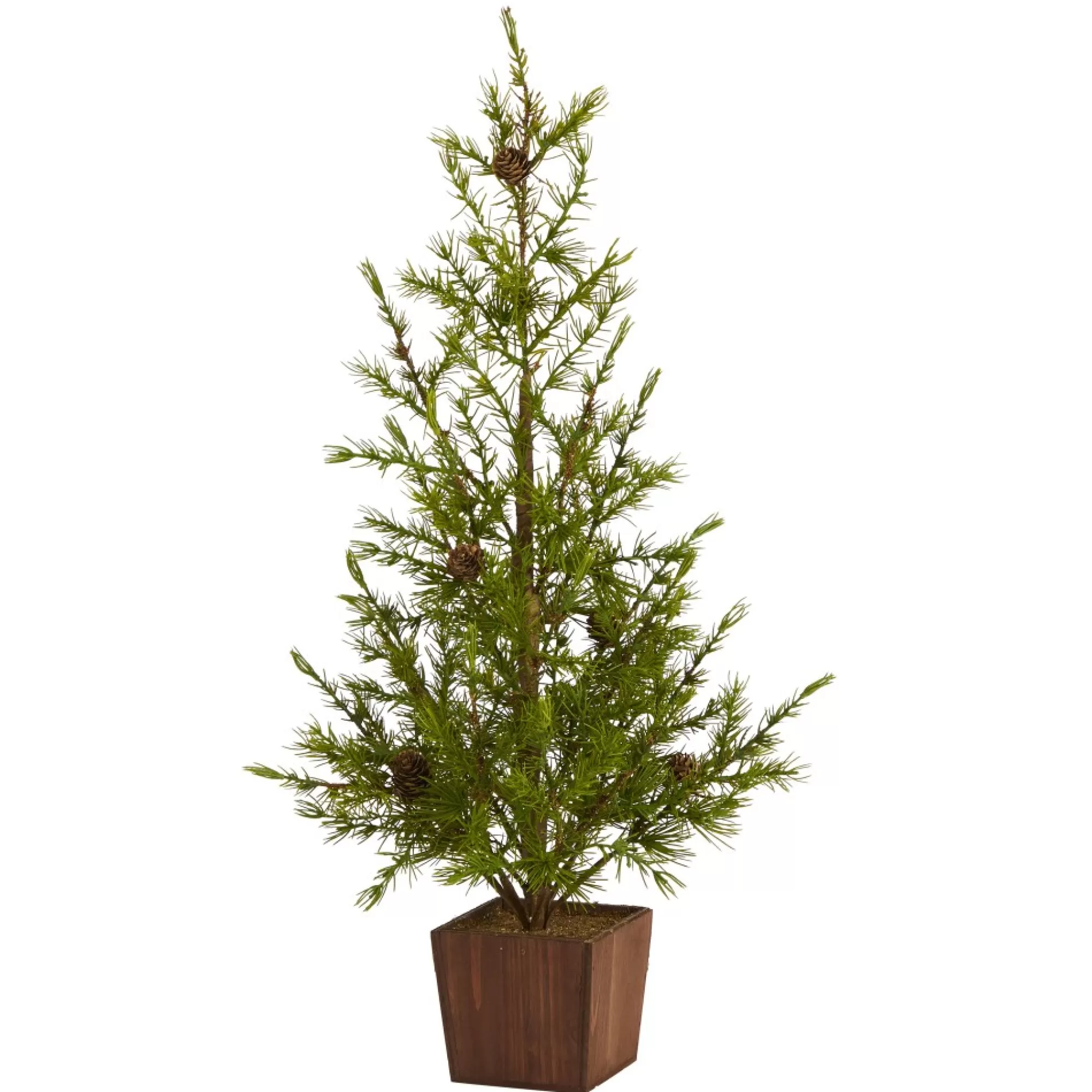 Cheap 2.25' Potted Alpine With Pinecones Artificial Christmas Tree, Unlit Unlit