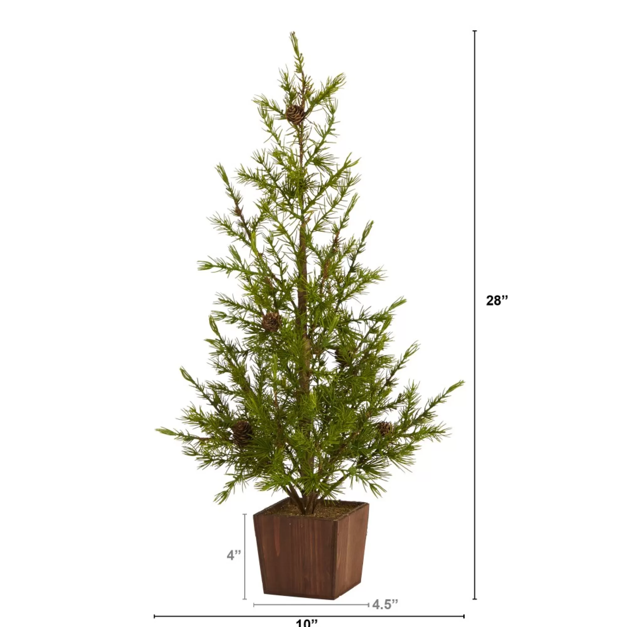 Cheap 2.25' Potted Alpine With Pinecones Artificial Christmas Tree, Unlit Unlit