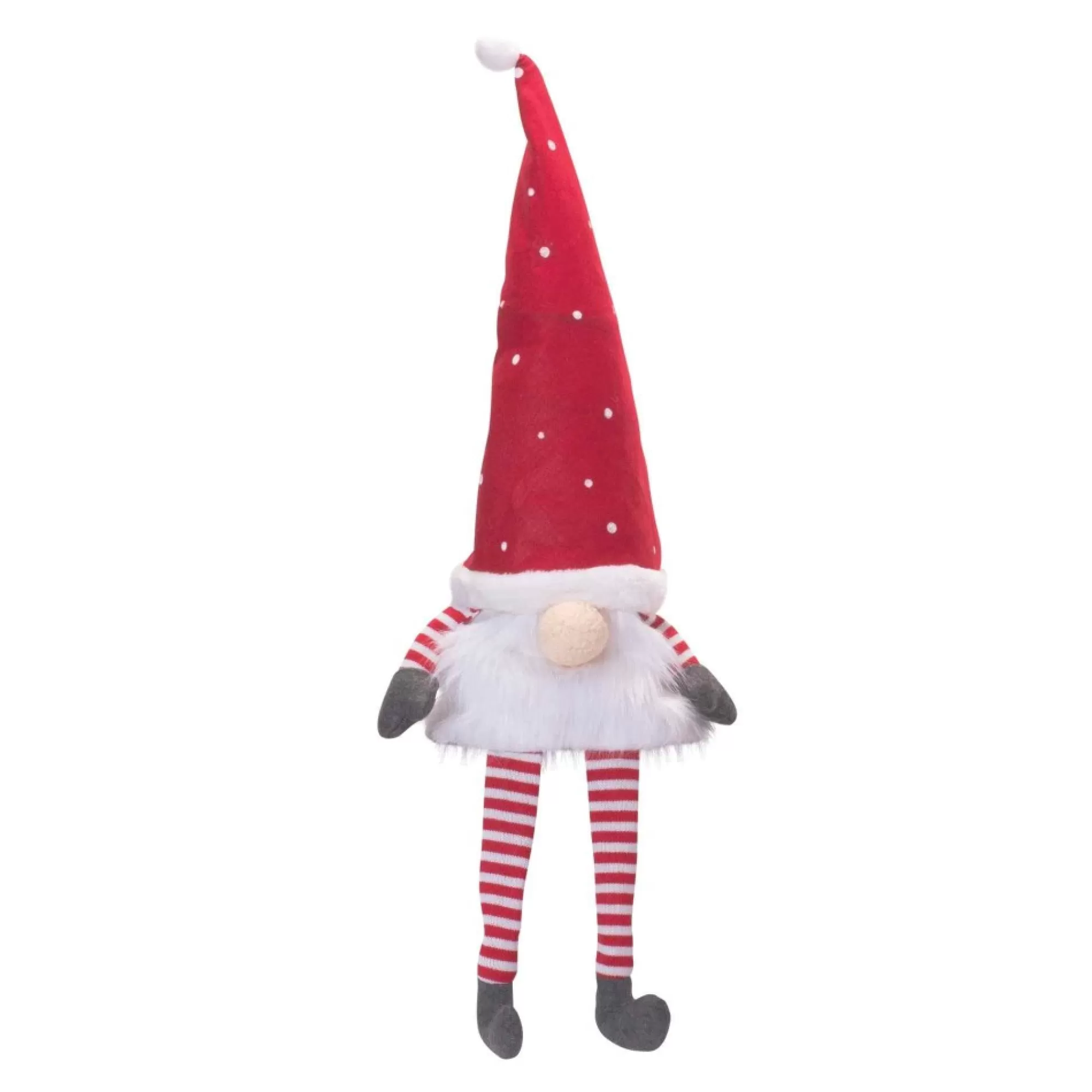 Store 25" Plush Gnome Christmas Tree Topper, Unlit Stars