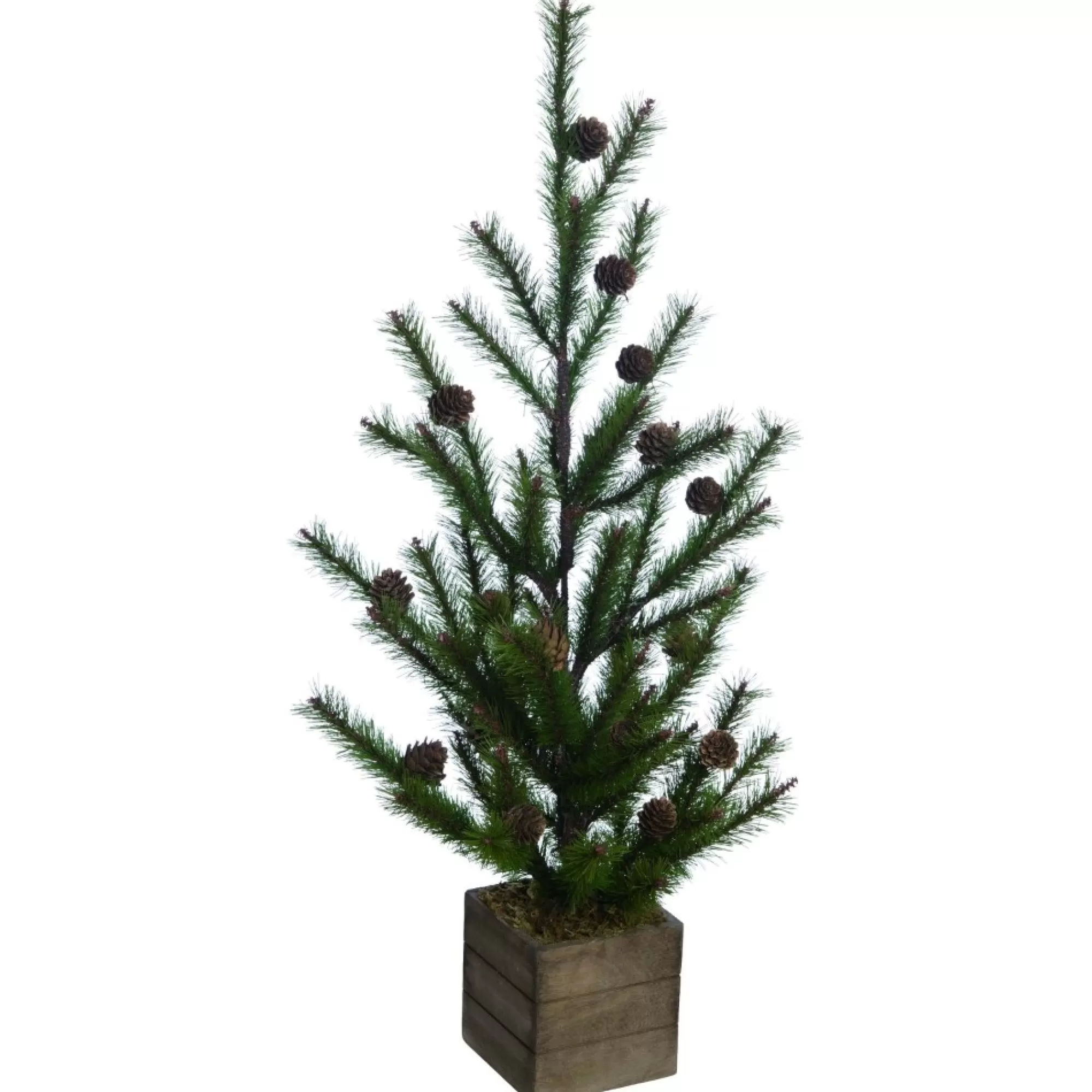 Cheap 2.5' Potted Pinecone Artificial Christmas Tree With Container - Unlit Unlit