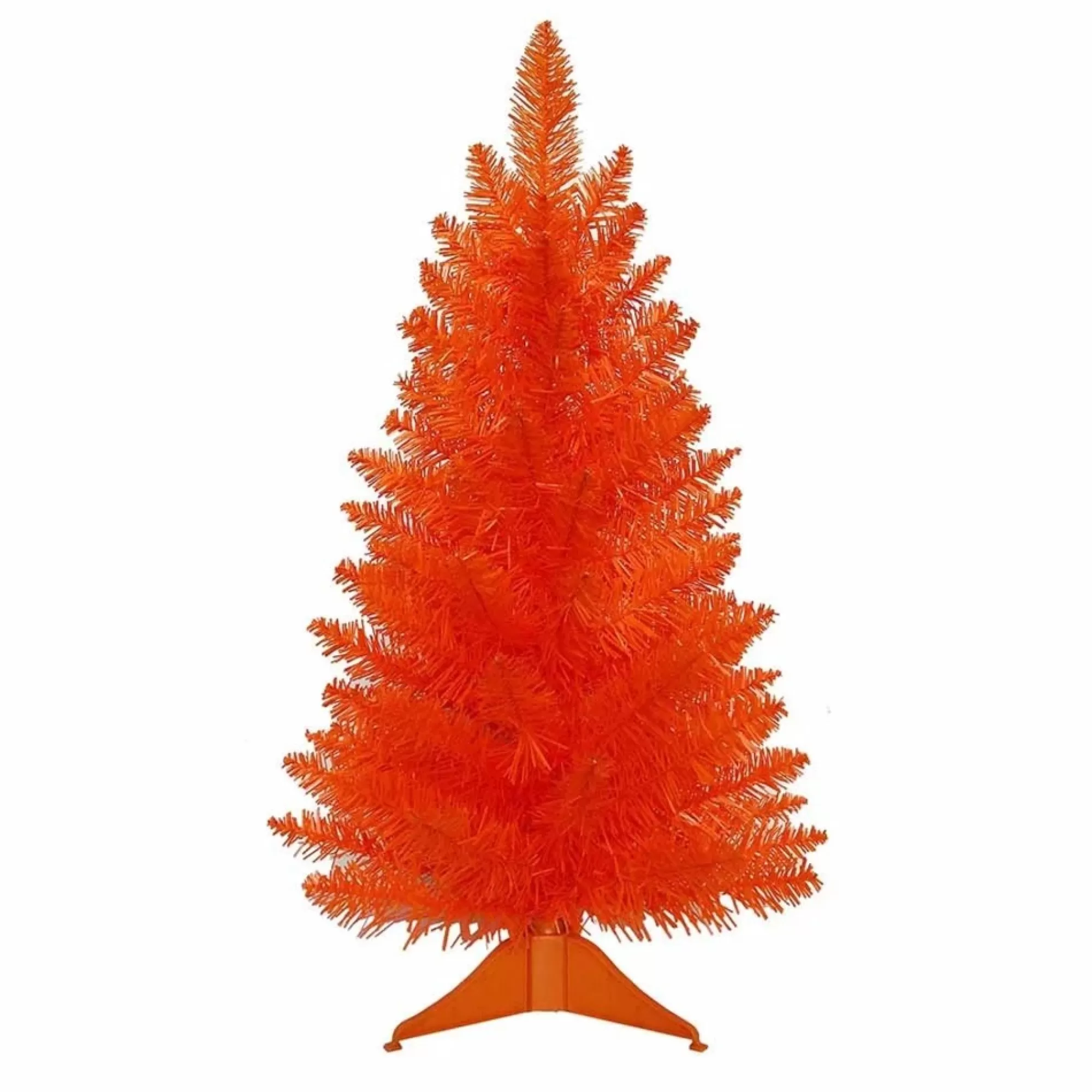 Outlet 2' Orange Mini Artificial Christmas Tree, Unlit Unlit