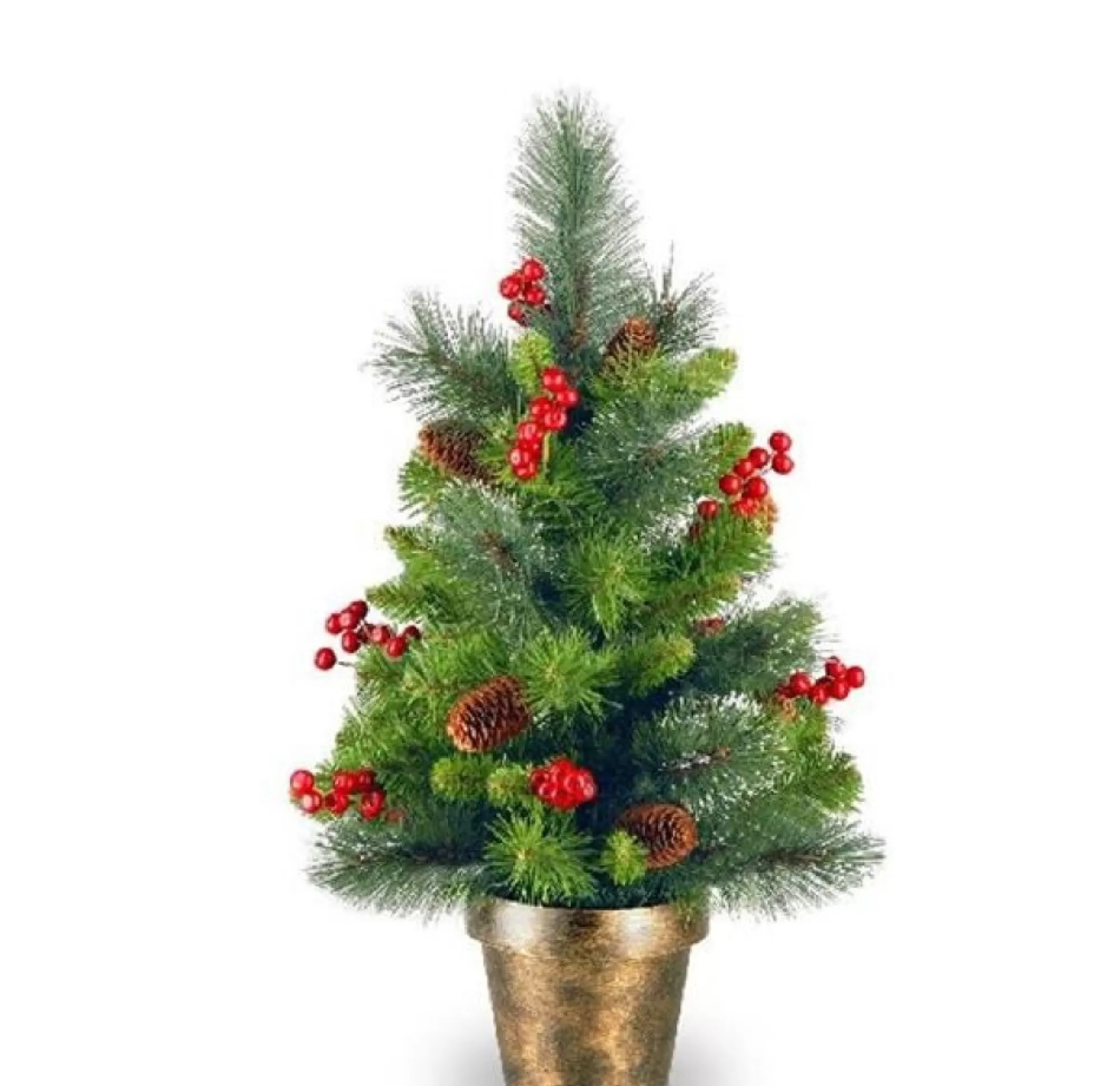 Cheap 2' Potted Crestwood Spruce Artificial Christmas Tree – Unlit Unlit