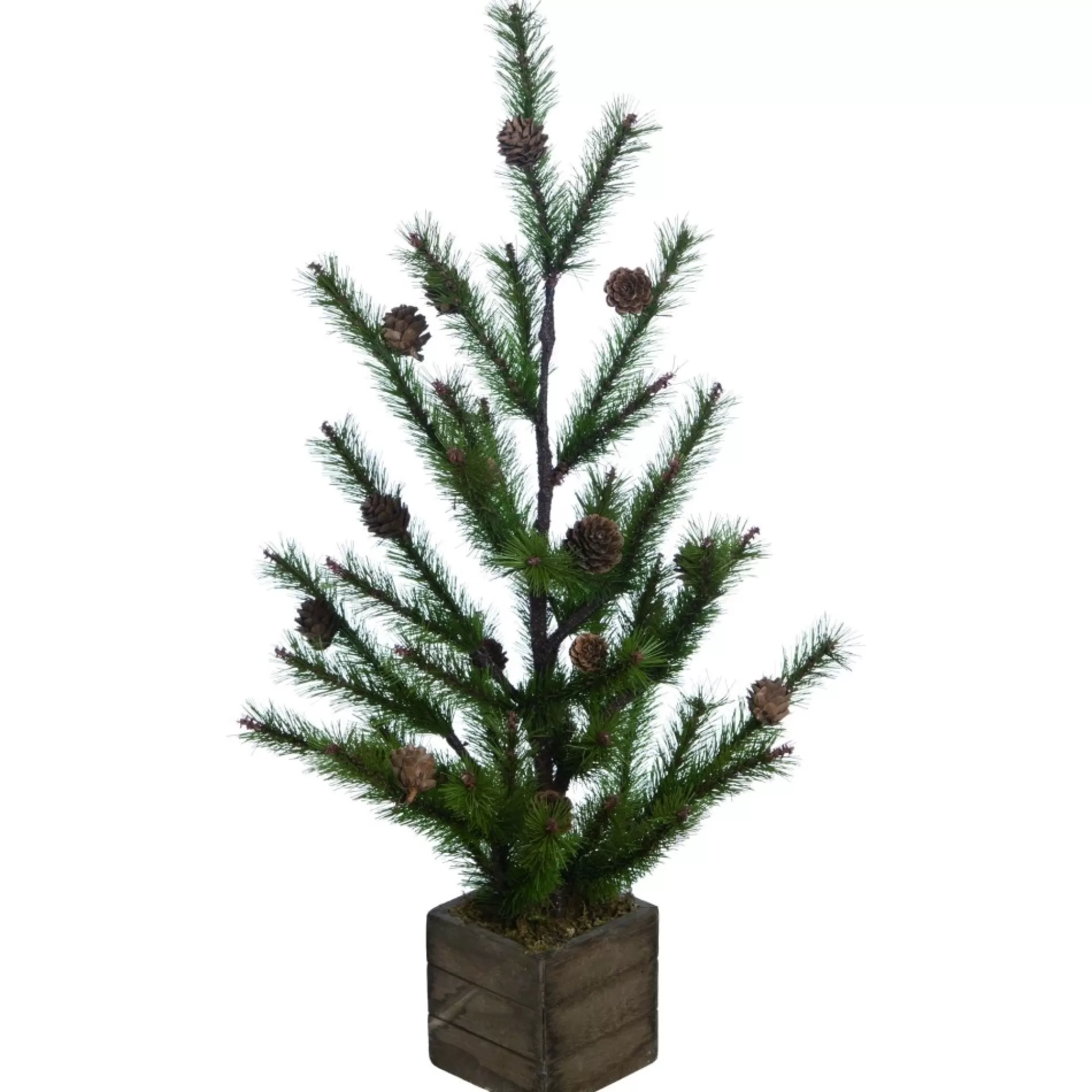 Shop 2' Potted Pinecone Artificial Christmas Tree With Container - Unlit Unlit