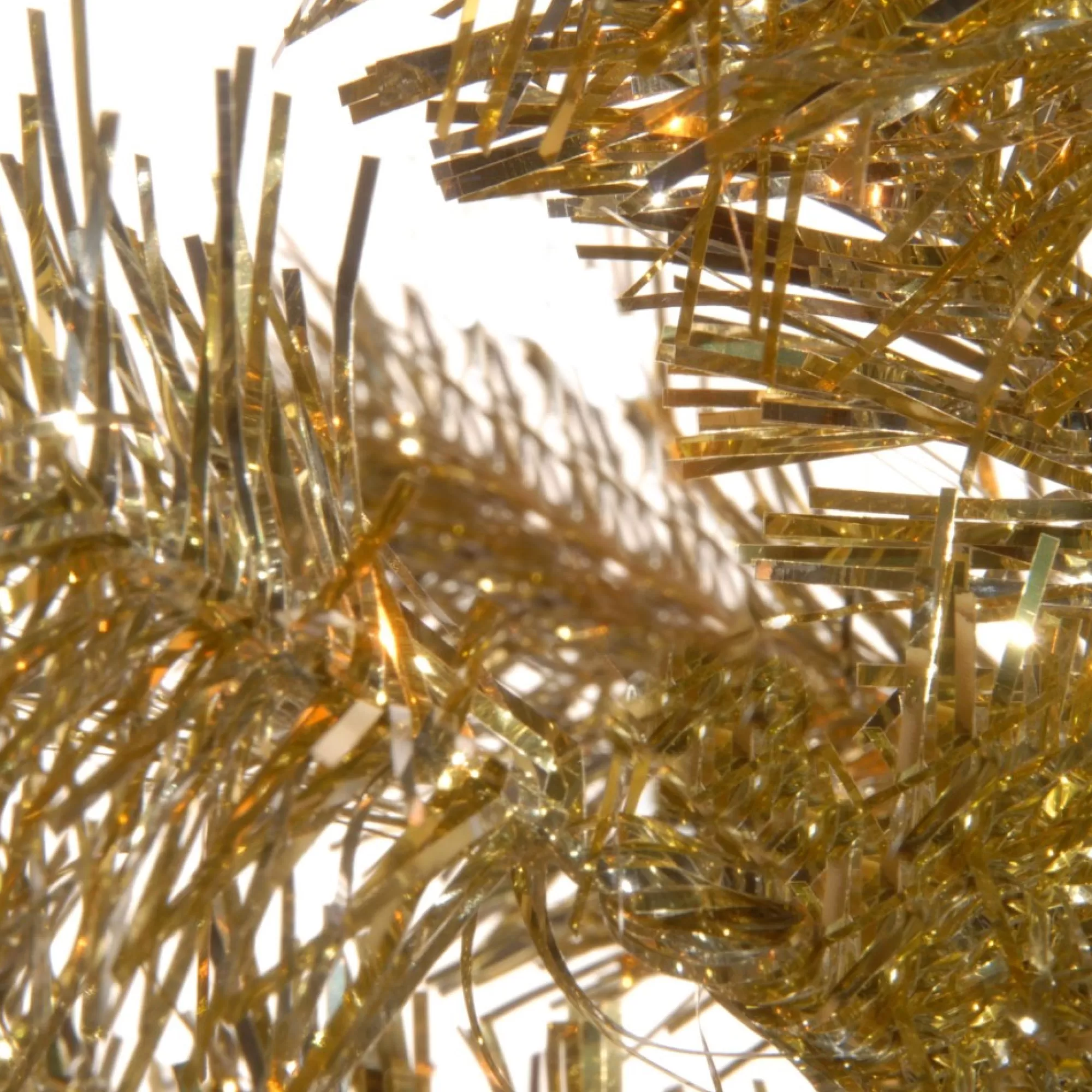 Hot 3' Champagne Gold Tinsel Artificial Christmas Tree, Unlit Unlit