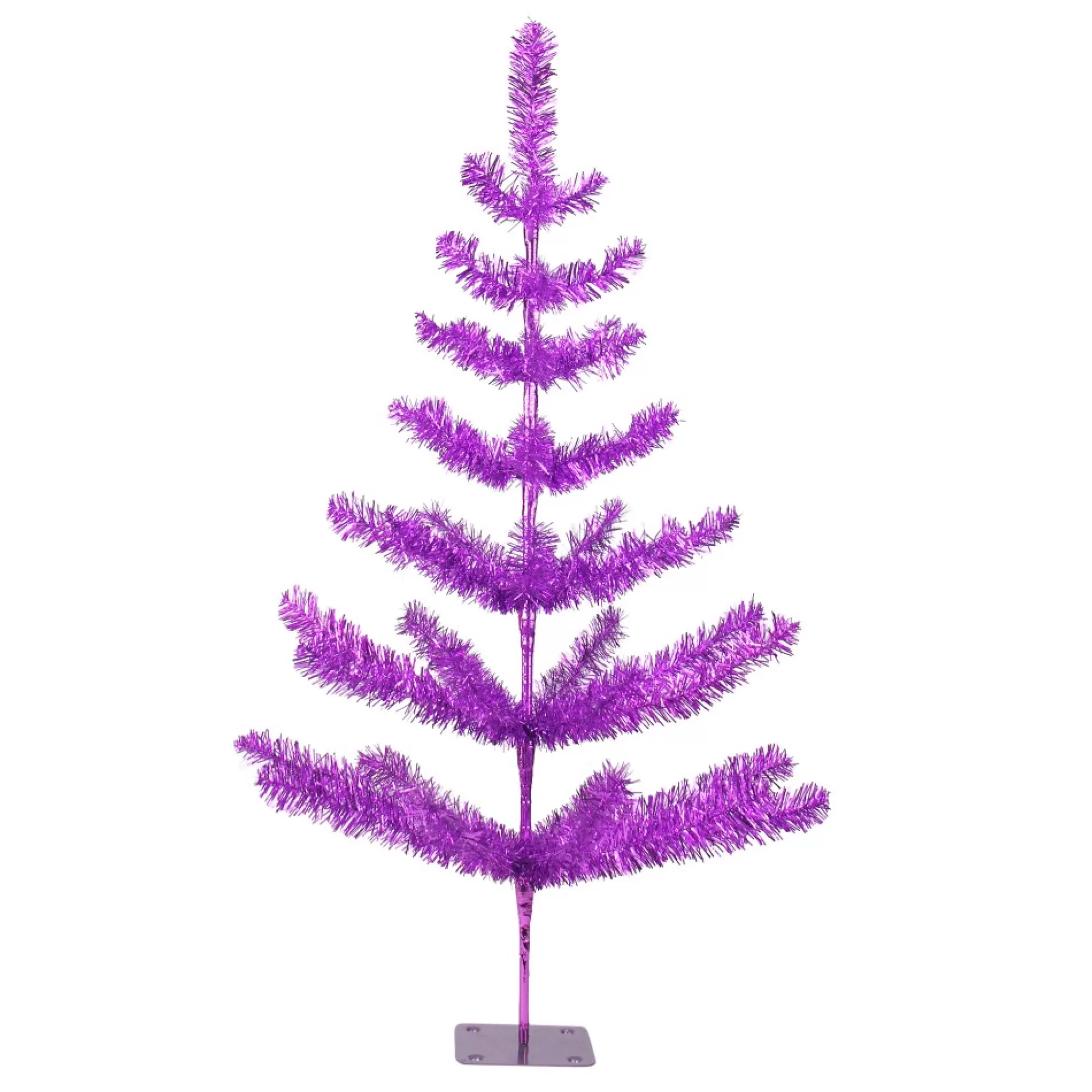 Shop 3' Medium Purple Tinsel Twig Artificial Christmas Tree - Unlit Unlit