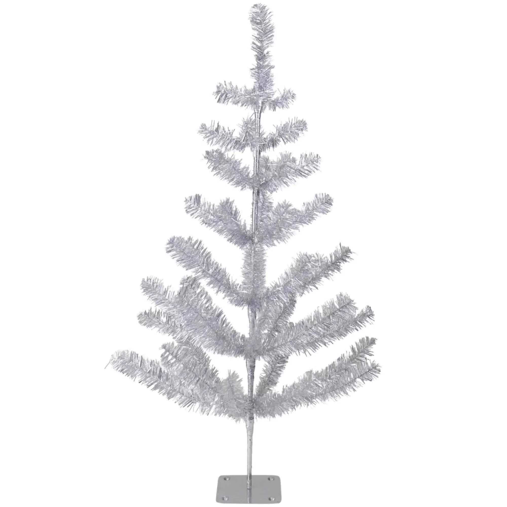 Sale 3' Medium Silver Tinsel Twig Artificial Christmas Tree - Unlit Unlit