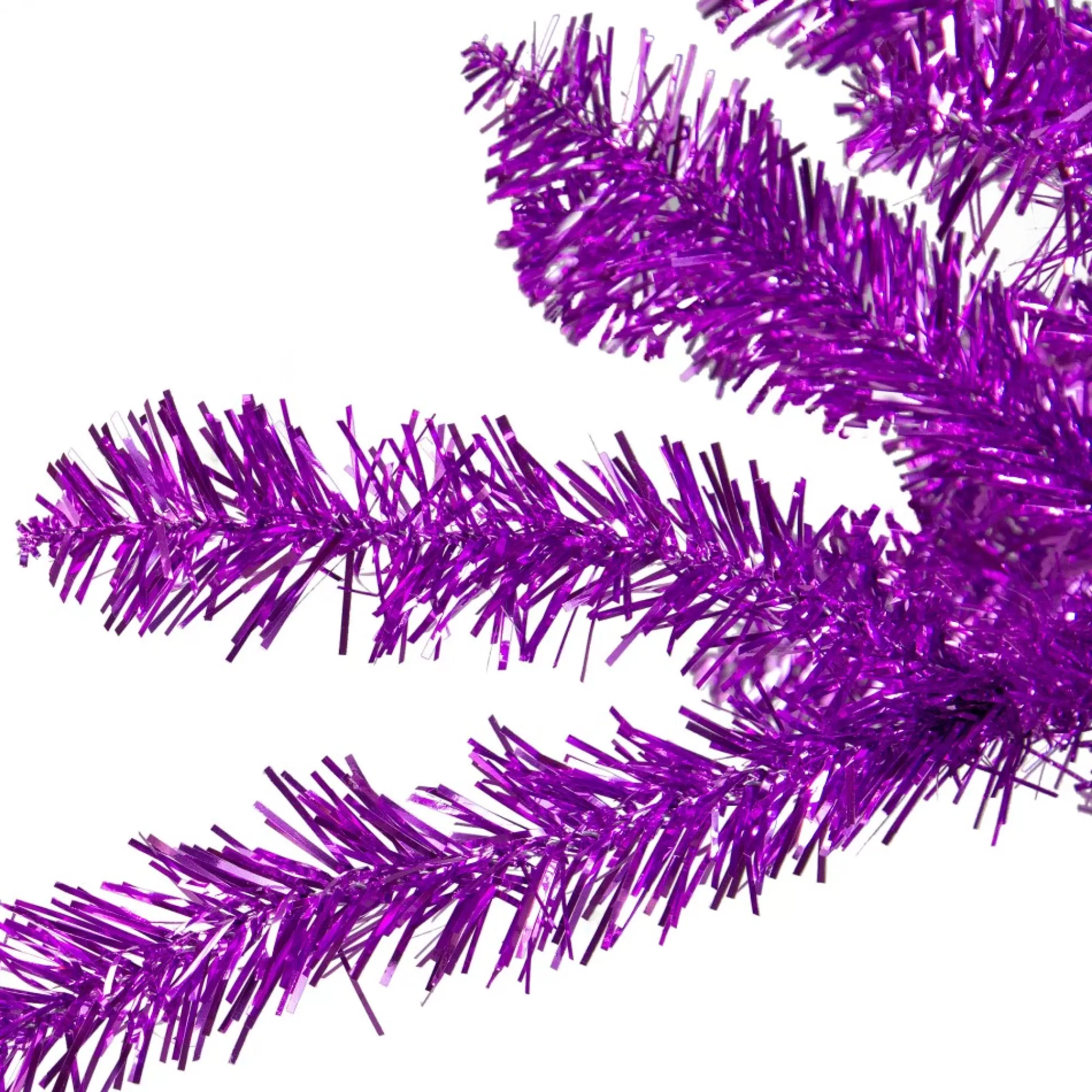 New 4.5' Metallic Purple Tinsel Artificial Christmas Tree -Unlit Unlit