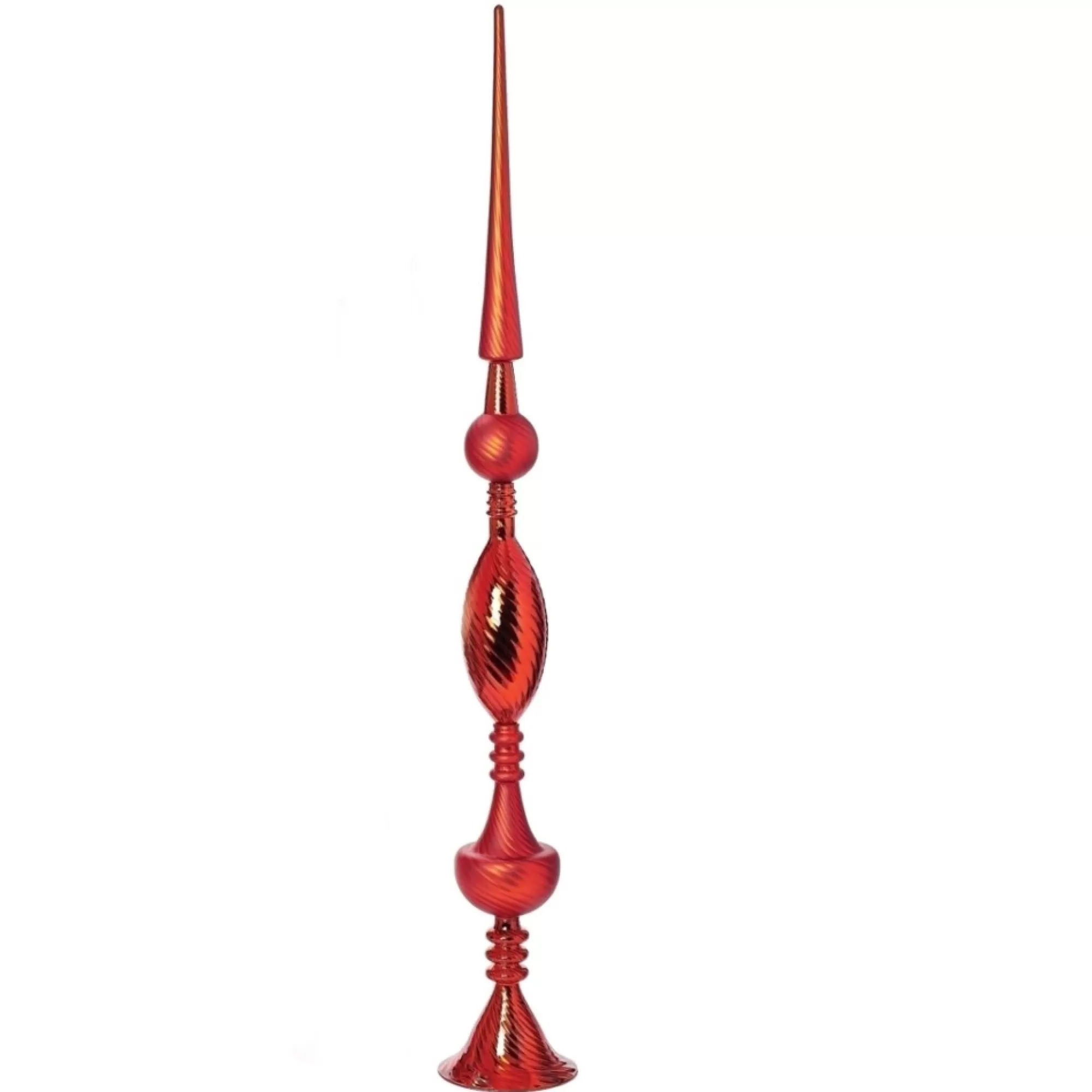 Store 46" Red Glass Christmas Tree Topper Finial Finials