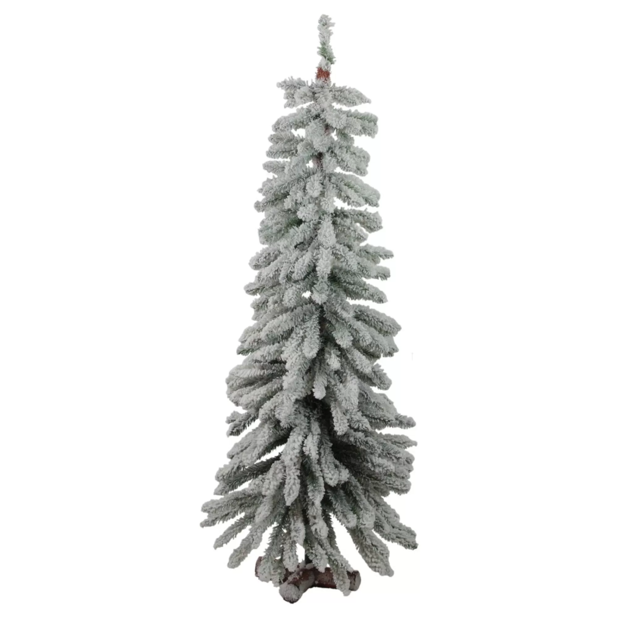 Sale 4' Flocked Winter Alpine Slim Artificial Christmas Tree, Unlit Unlit