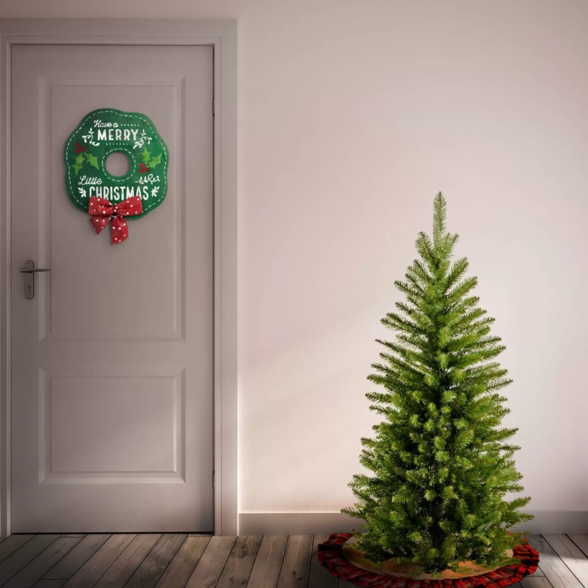 Online 4' Kingswood Fir Pencil Artificial Christmas Tree, Unlit Unlit