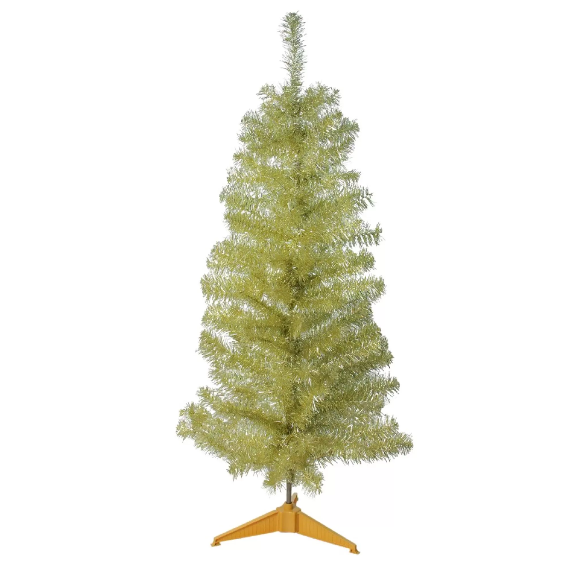 Cheap 4' Slim Gold Iridescent Tinsel Artificial Christmas Tree - Unlit Unlit