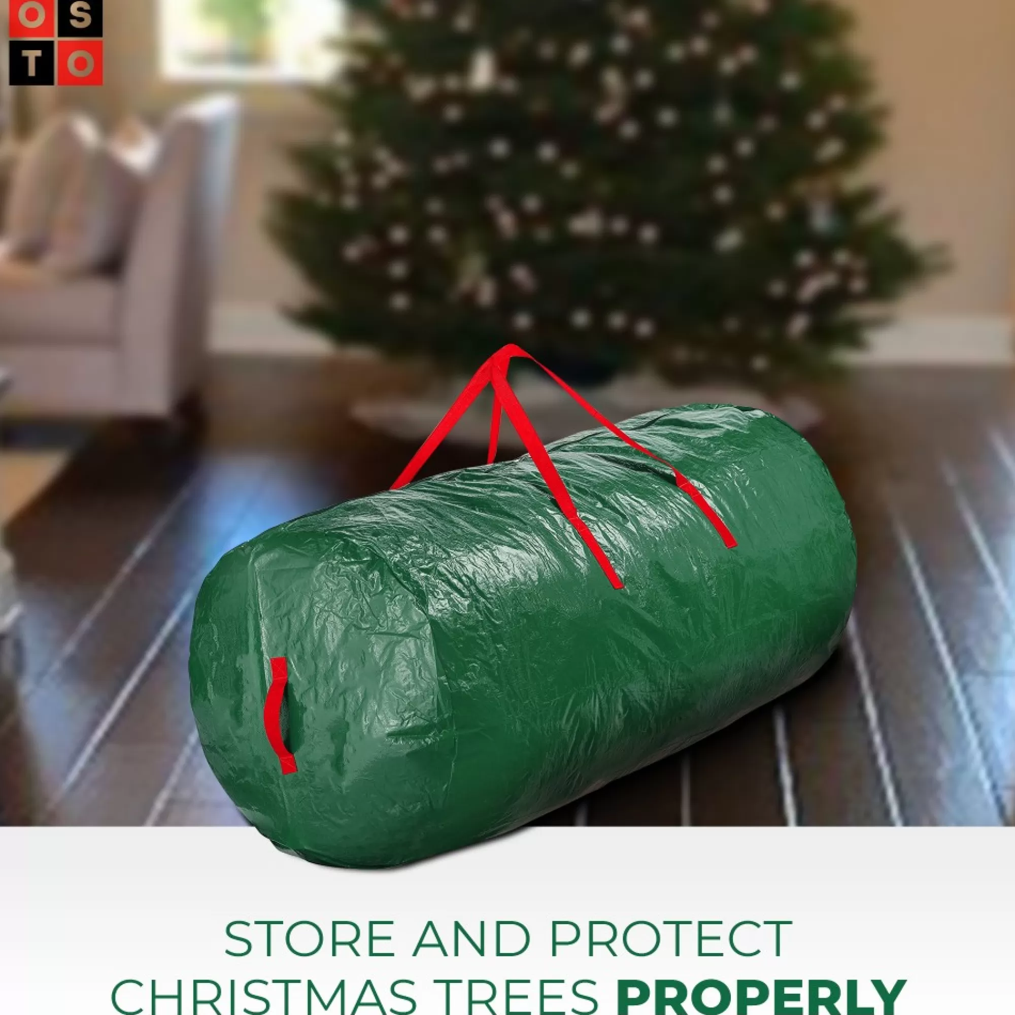 Best 52" Green Waterproof Artificial Christmas Tree Storage Bag Tree Storage