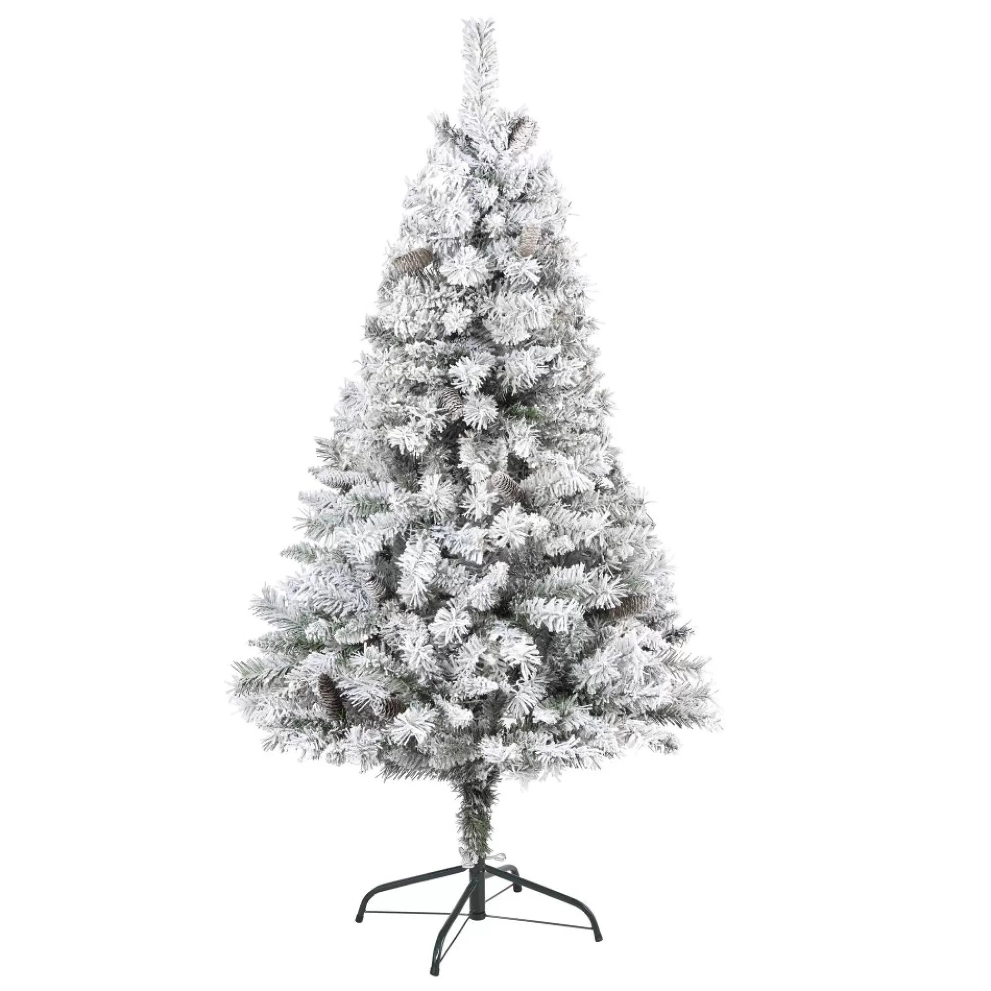 Outlet 5' Flocked With White Pinecones Artificial Christmas Tree, Unlit Unlit