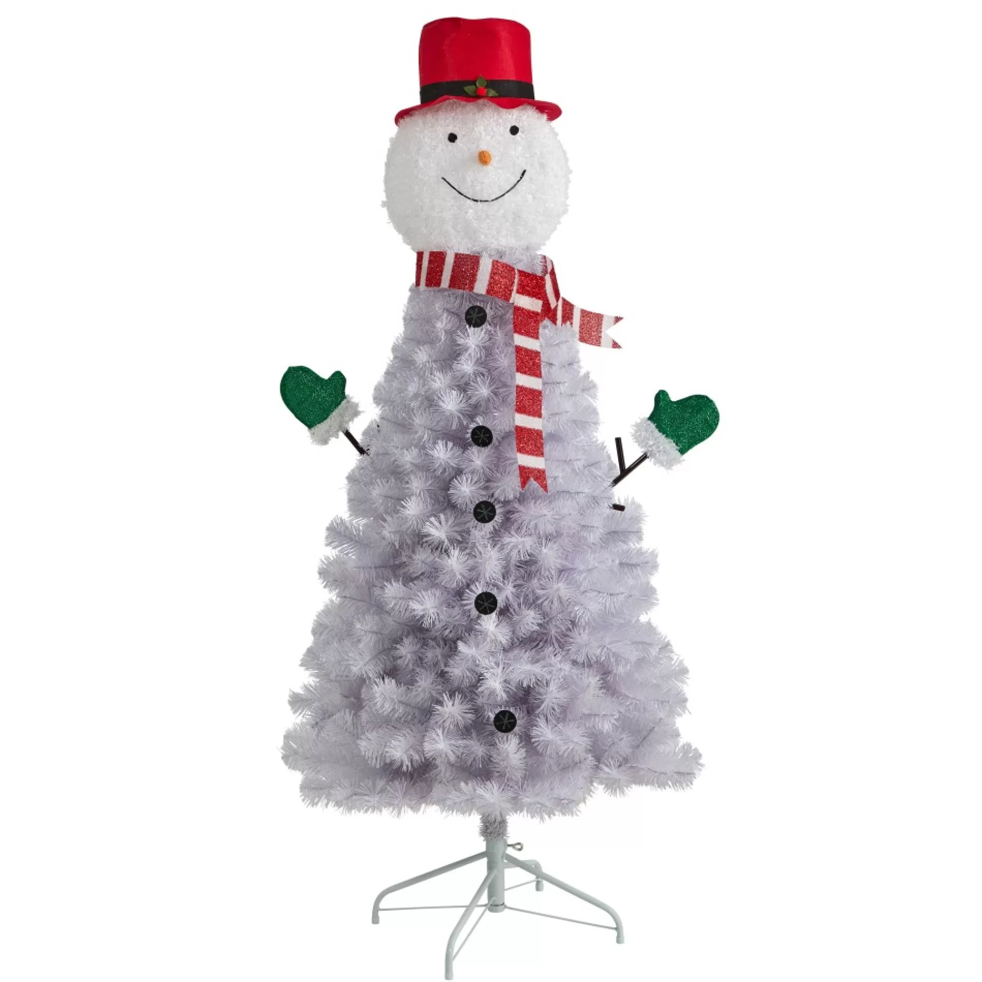 Cheap 5' Snowman Artificial Christmas Tree, Unlit Unlit