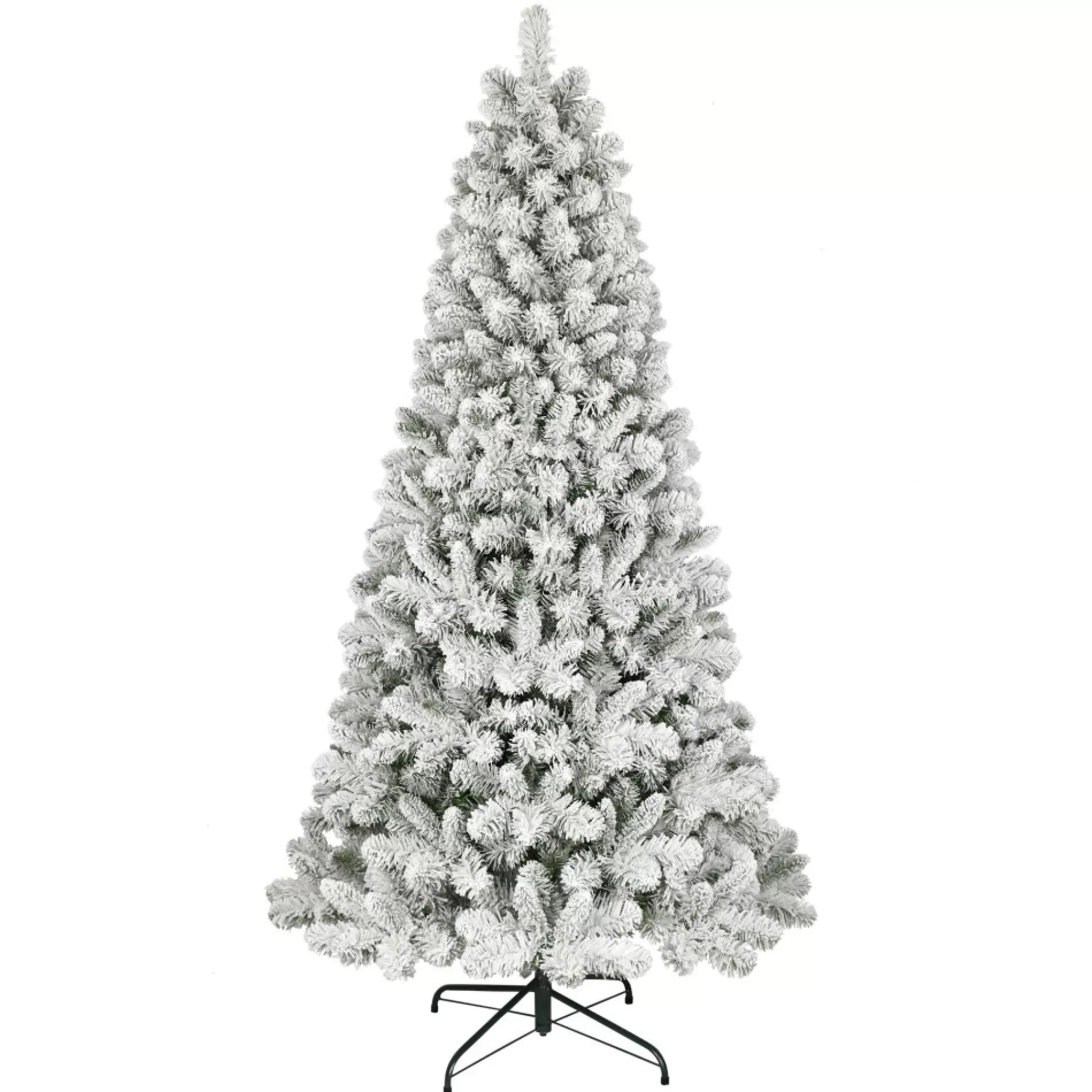 Store 6.5' Flocked Virginia Pine Artificial Christmas Tree, Unlit Unlit