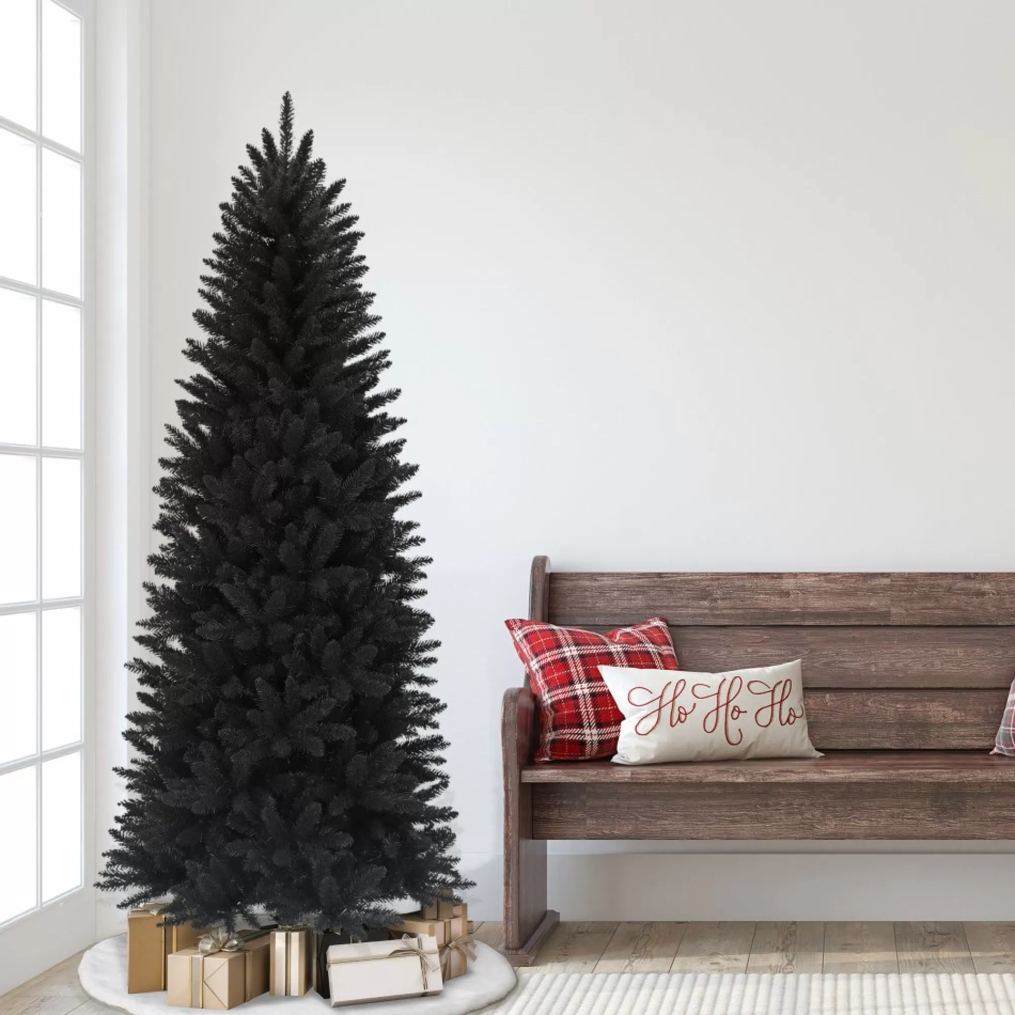 Clearance 6.5' Fraser Fir Pencil Artificial Christmas Tree, Unlit Unlit