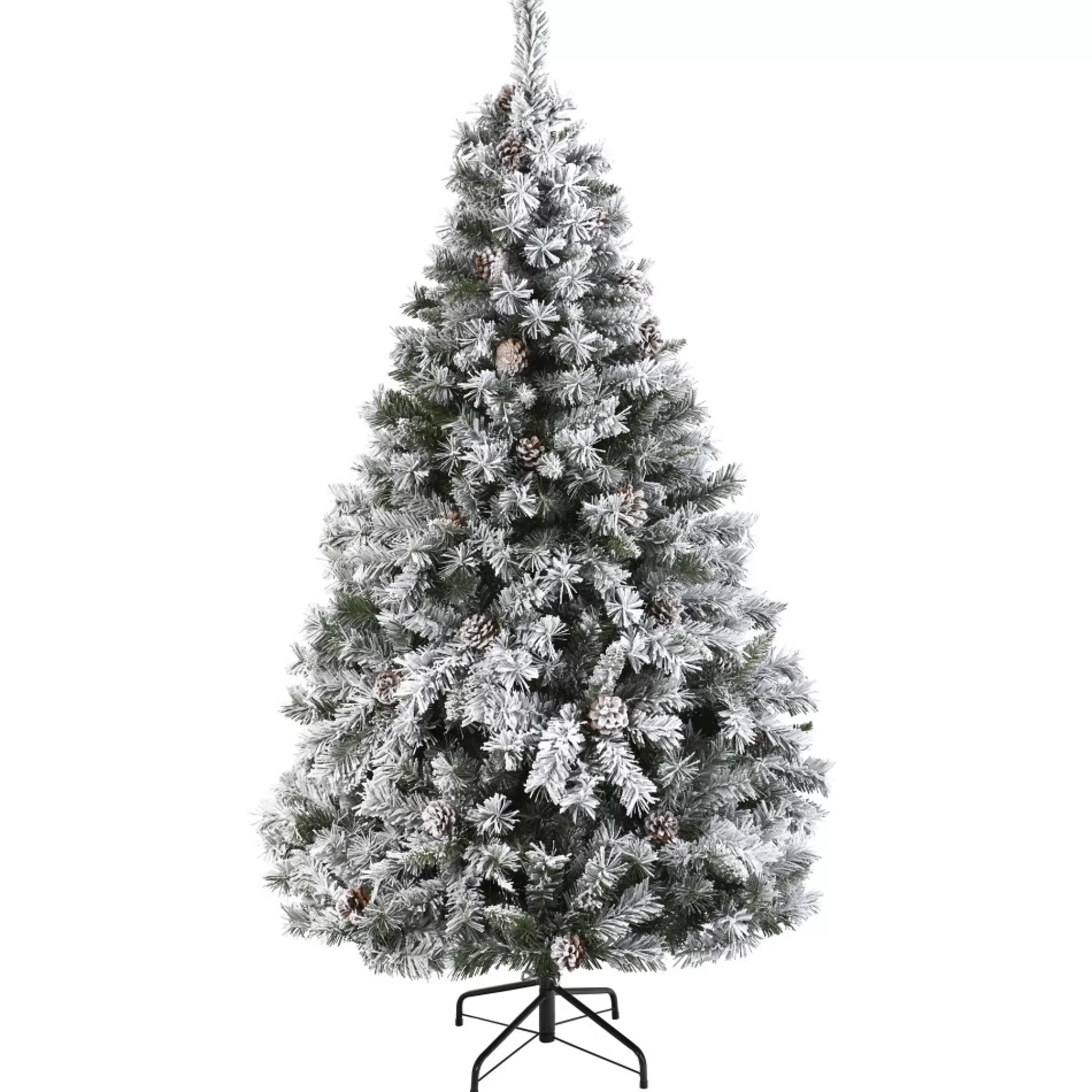 Discount 6' Flocked With White Pinecones Artificial Christmas Tree, Unlit Unlit