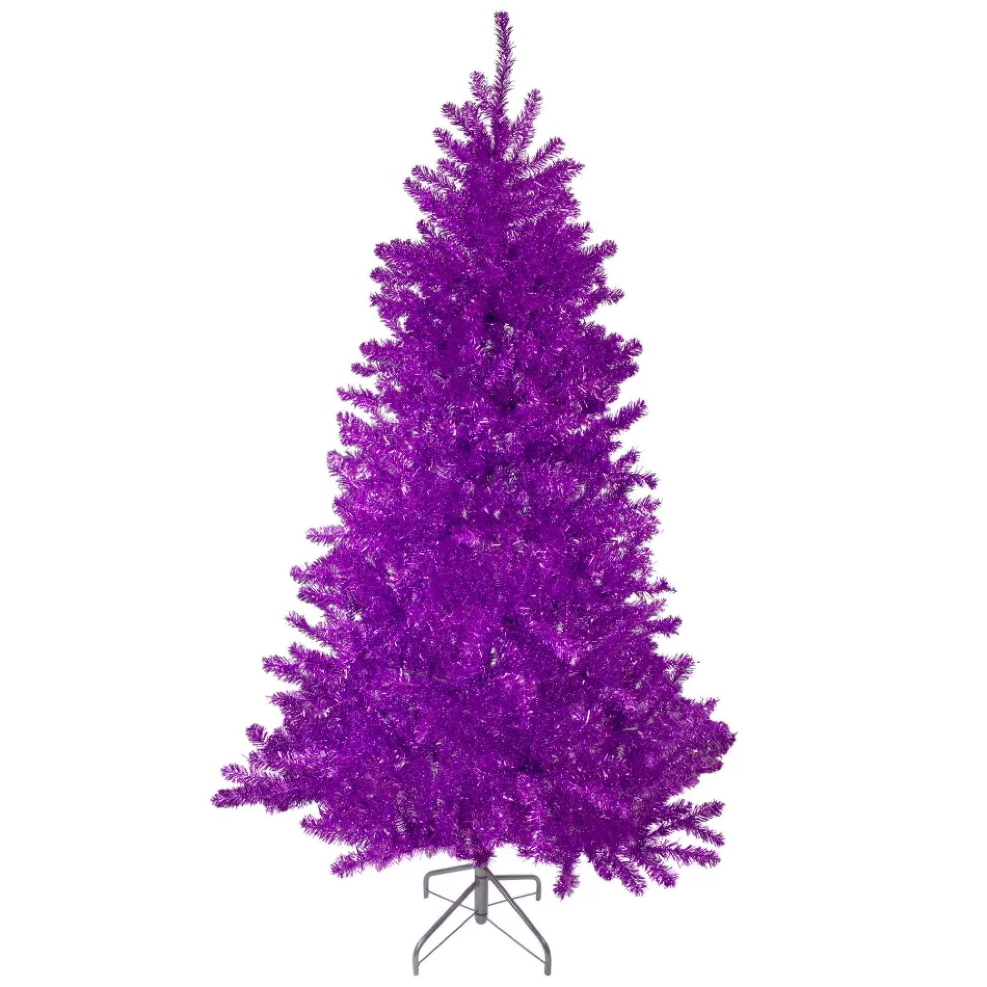 Online 6' Metallic Purple Tinsel Artificial Christmas Tree - Unlit Unlit