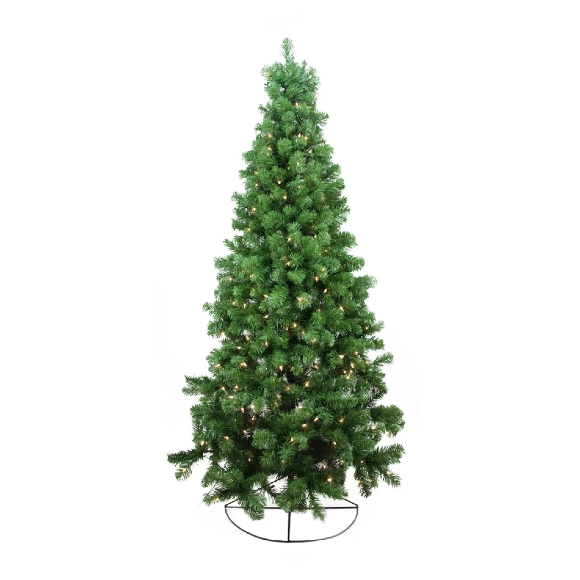 Cheap 6' Pre-Lit Pine Artificial Wall Christmas Tree, Clear Lights Wall Trees