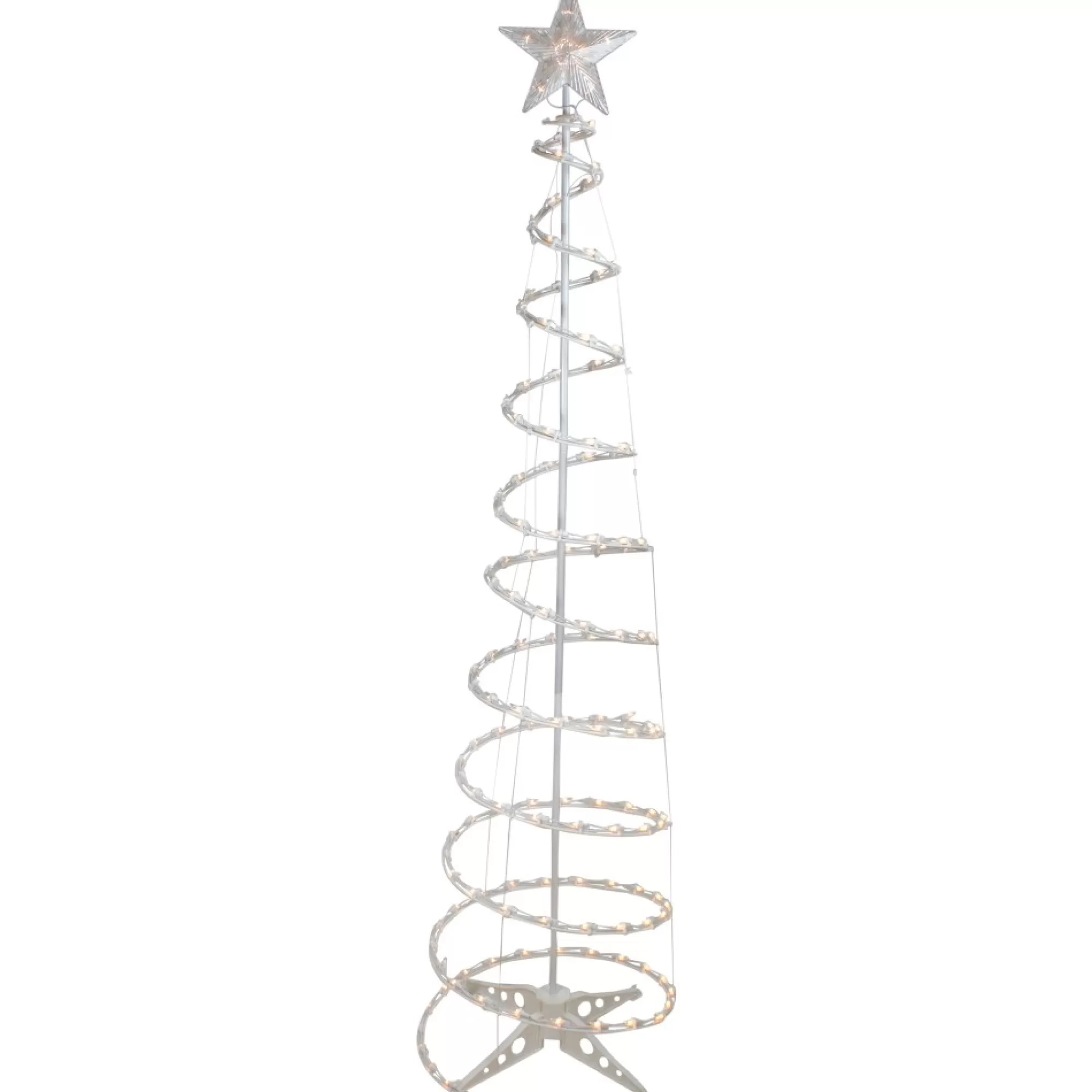 Fashion 6' Pre-Lit Spiral Christmas Tree - Clear Lights Spiral