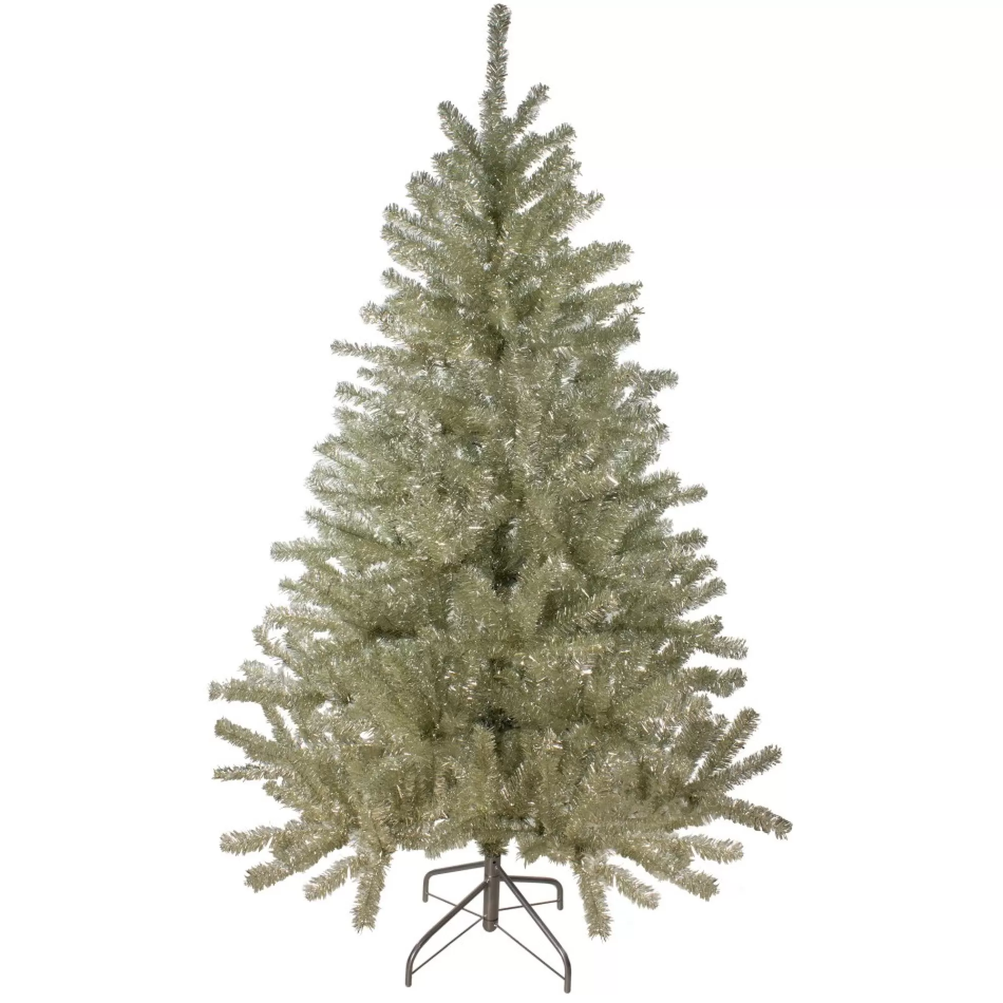 Cheap 6' Unlit Medium Platinum Tinsel Artificial Christmas Tree Unlit