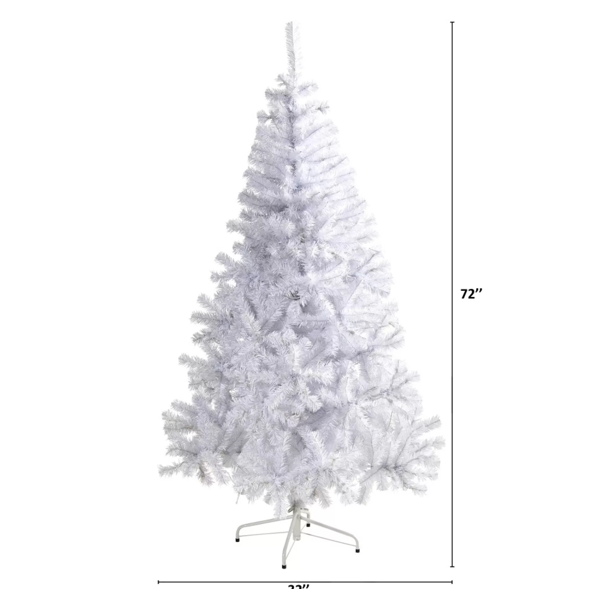 Discount 6' White Artificial Christmas Tree, Unlit Unlit