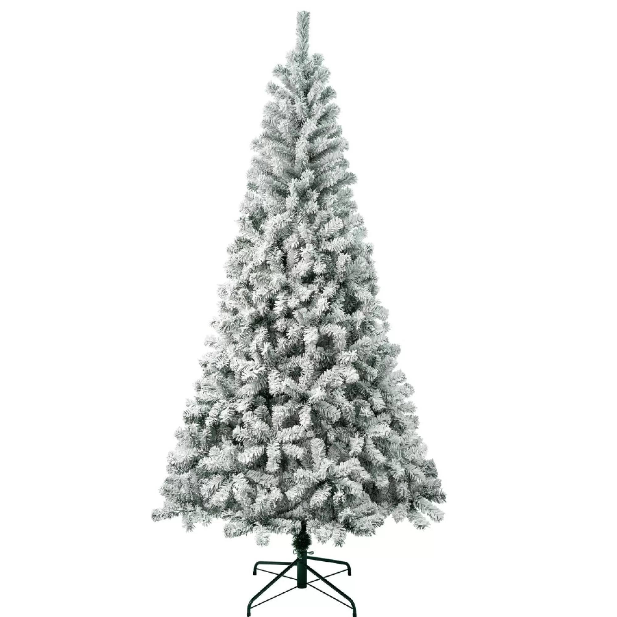 Fashion 7.5' Medium Acacia Flocked Artificial Christmas Tree, Unlit Unlit