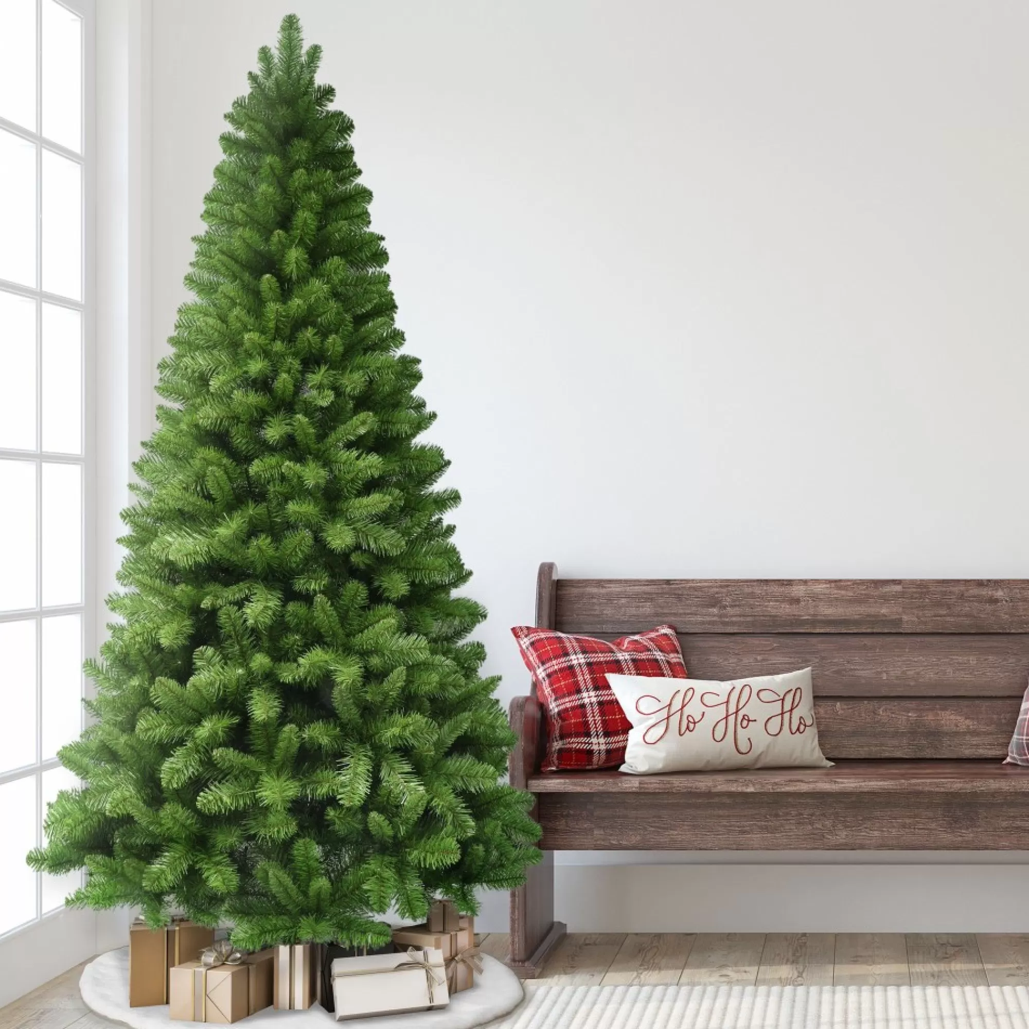 Best 7.5' Virginia Pine Artificial Christmas Tree, Unlit Unlit