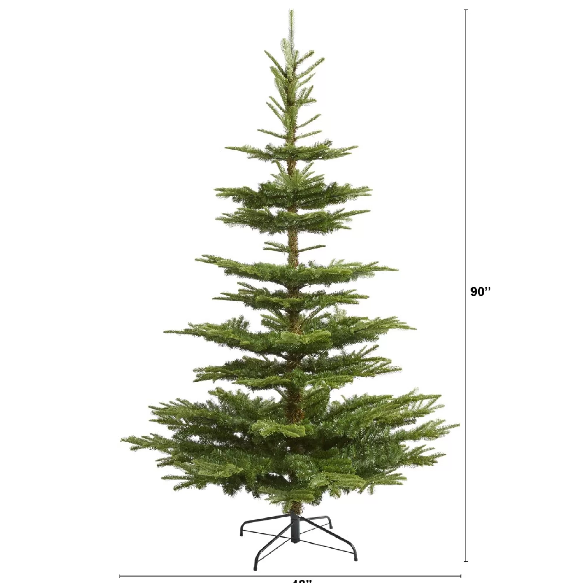 New 7.5' Washington Spruce Artificial Christmas Tree, Unlit Unlit