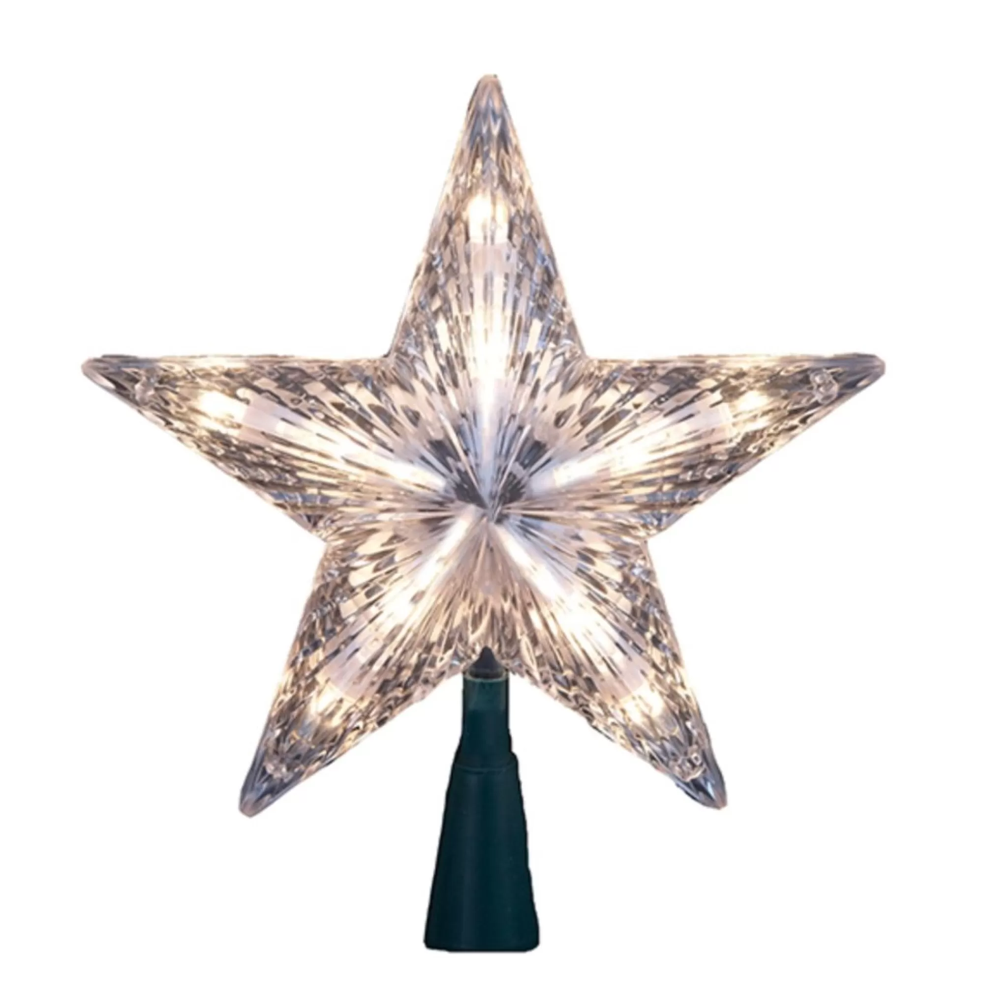 Fashion 7" Clear 5 Point Classic Star Christmas Tree Topper Stars