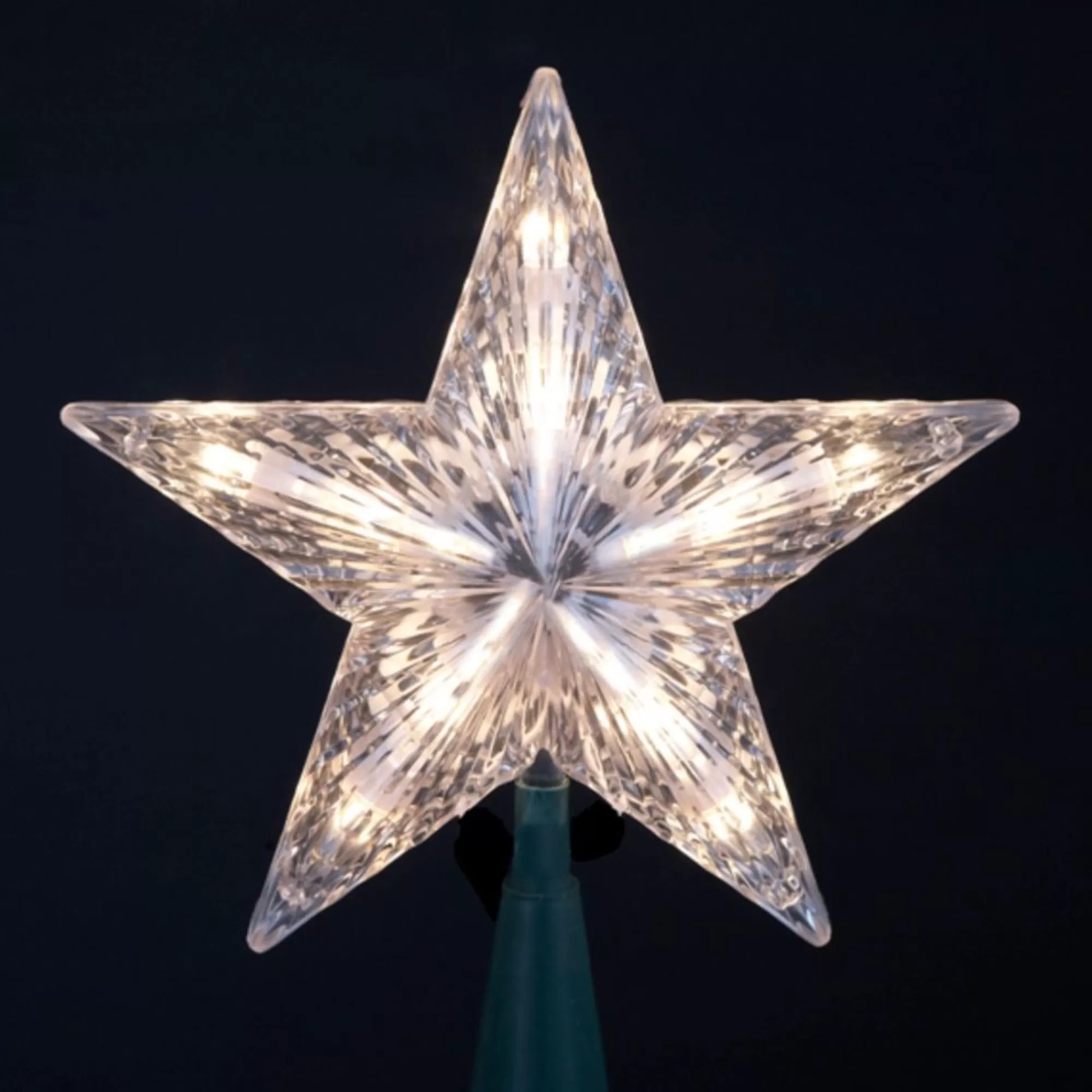 Fashion 7" Clear 5 Point Classic Star Christmas Tree Topper Stars